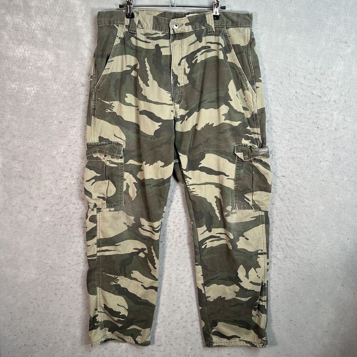 Vintage A1 Wrangler Fleece Lined Camo Cargo Pants Adult 34 x 32