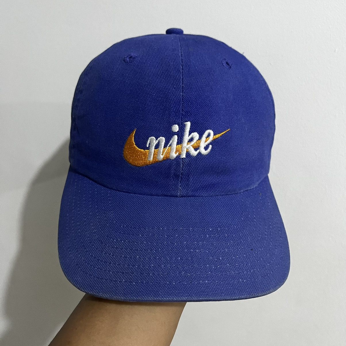 Nike × Vintage Vintage 90s Nike Dad Cap Embroidered Logo 58cm Size ONE SIZE - 1 Thumbnail