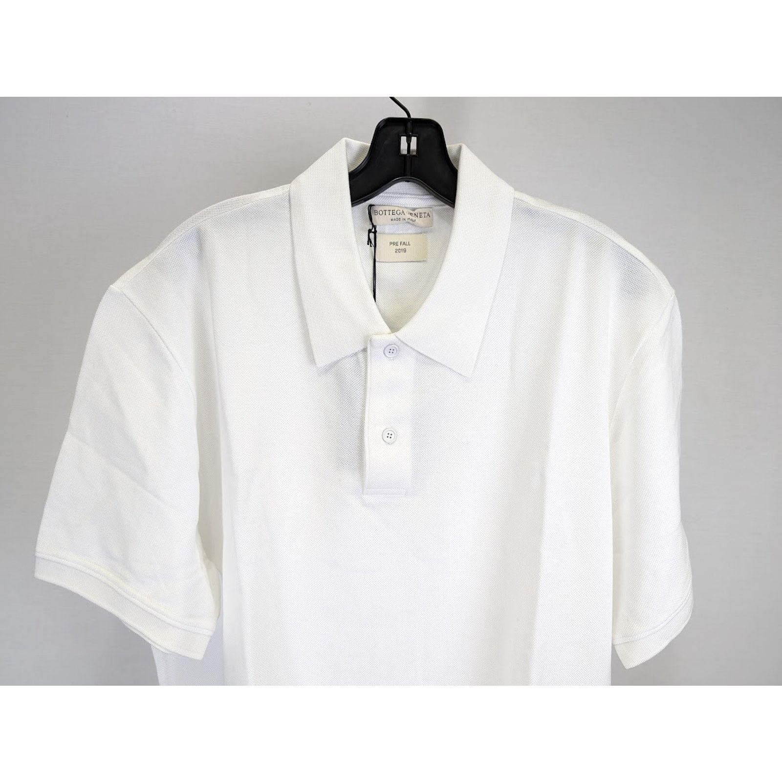 Bottega Veneta o1rshd1 New Piquet Jersey Polo T-Shirt in Optic White Size US S / EU 44-46 / 1 - 5 Thumbnail