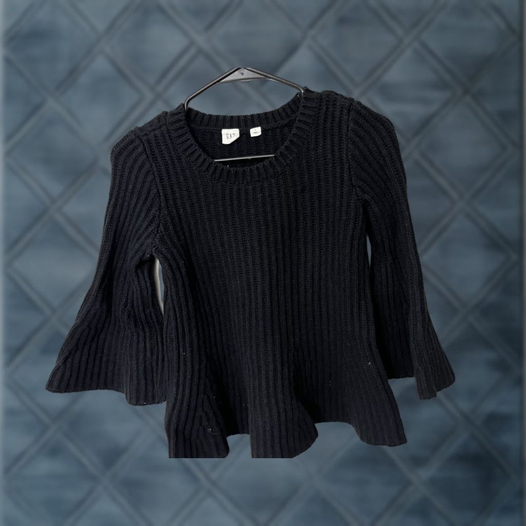 Gap GAP Womens Black Cable Knit Pullover Sweater Long Sleeve Crew Neck Small Size S / US 4 / IT 40 - 1 Thumbnail