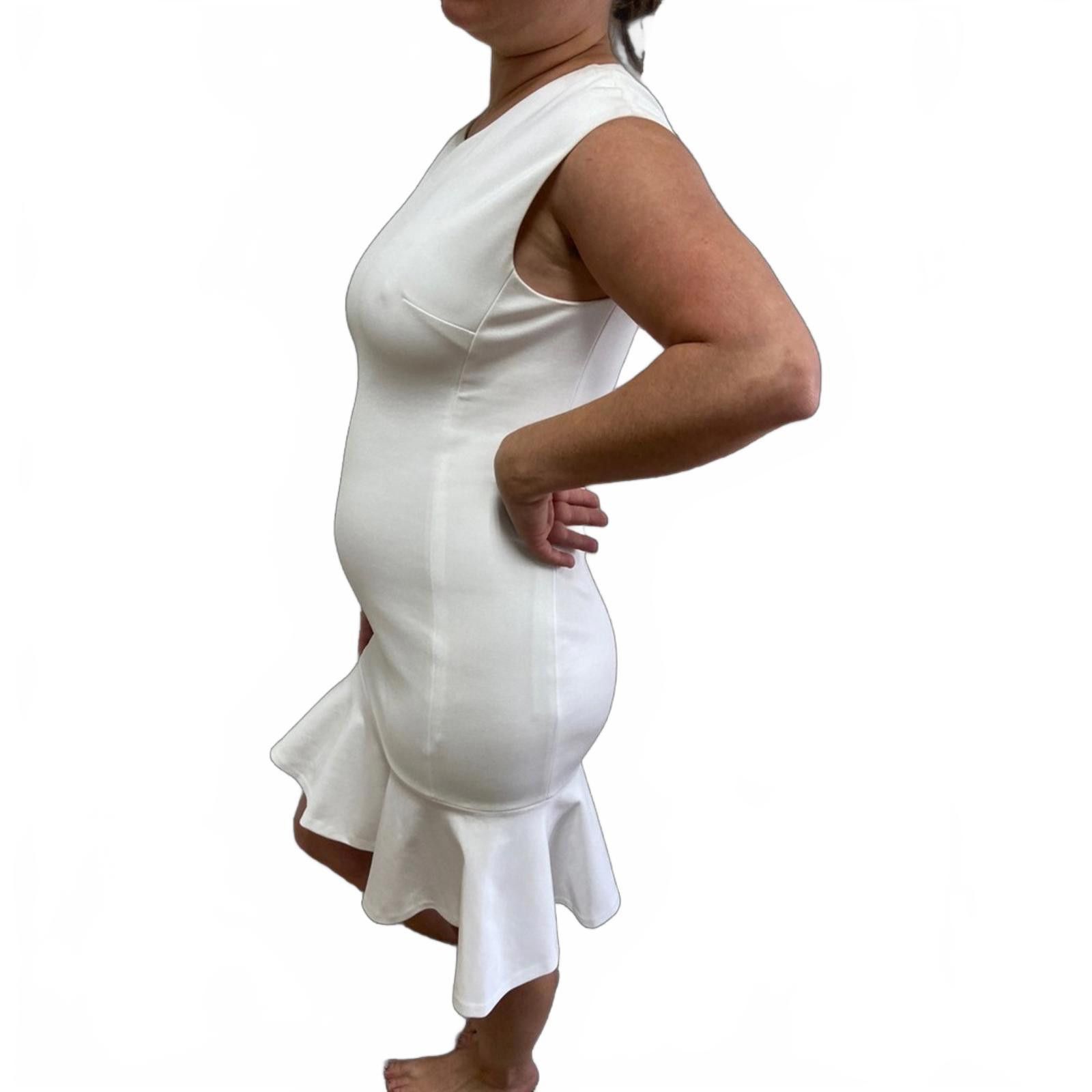 Polo Ralph Lauren Polo Ralph Lauren 6 White Stretch Knit Sheath Dress Size M / US 6-8 / IT 42-44 - 5 Thumbnail