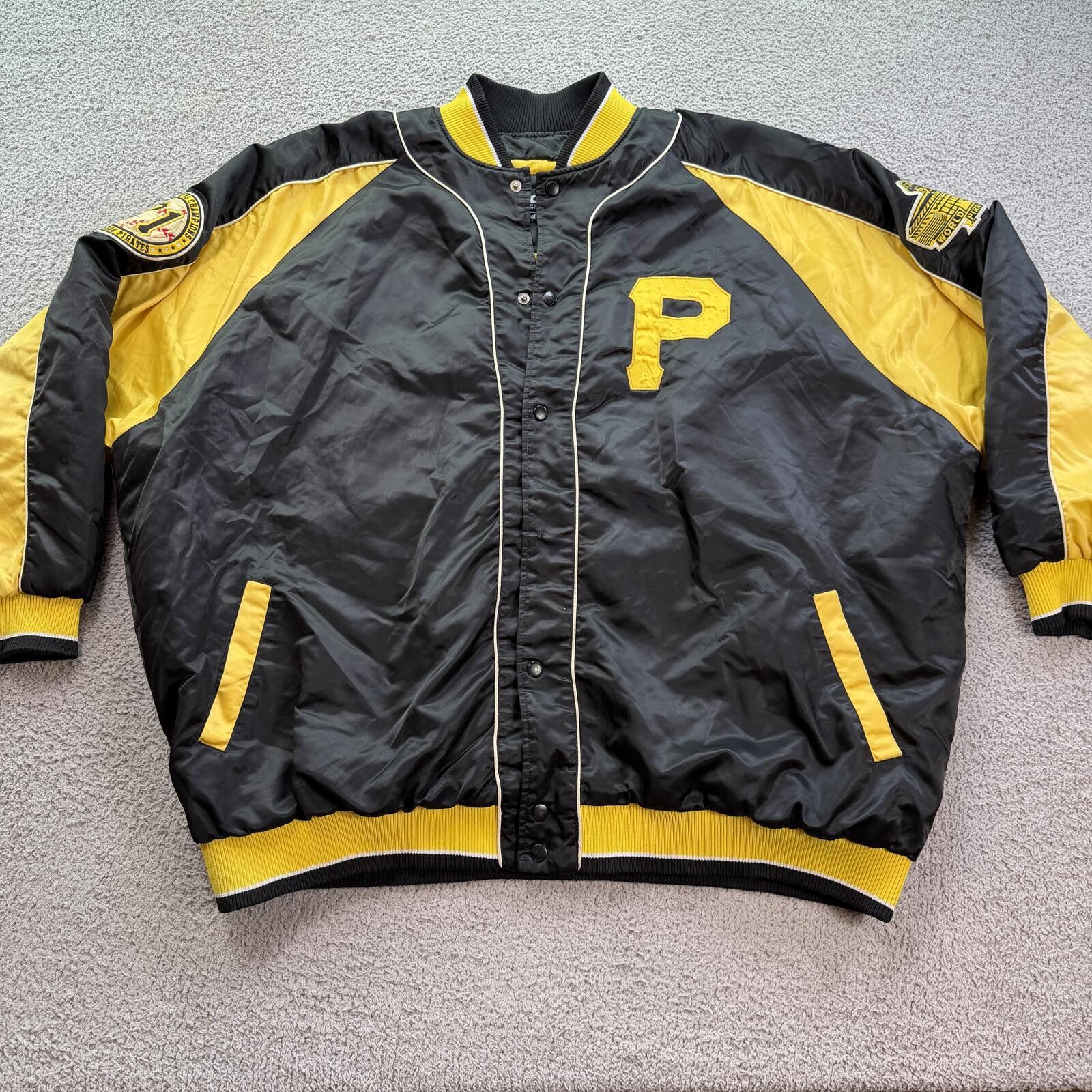 G-III Vintage Y2K Pittsburgh Pirates Satin Bomber Jacket 3XL MLB Size US XXL / EU 58 / 5 - 1 Thumbnail