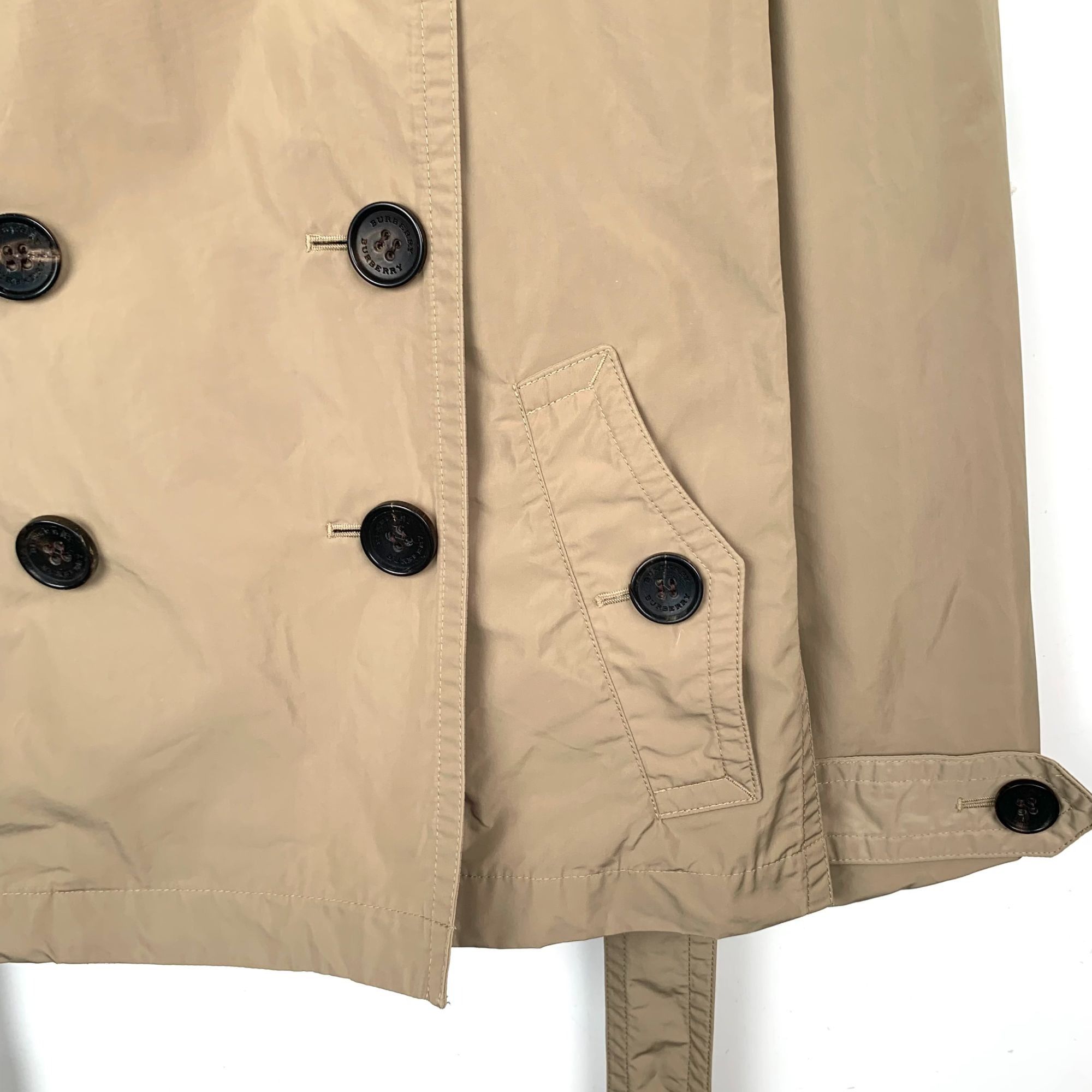 Burberry Burberry Tan Double-Breasted Trench Coat With Detachable Hoo Size S / US 4 / IT 40 - 6 Thumbnail