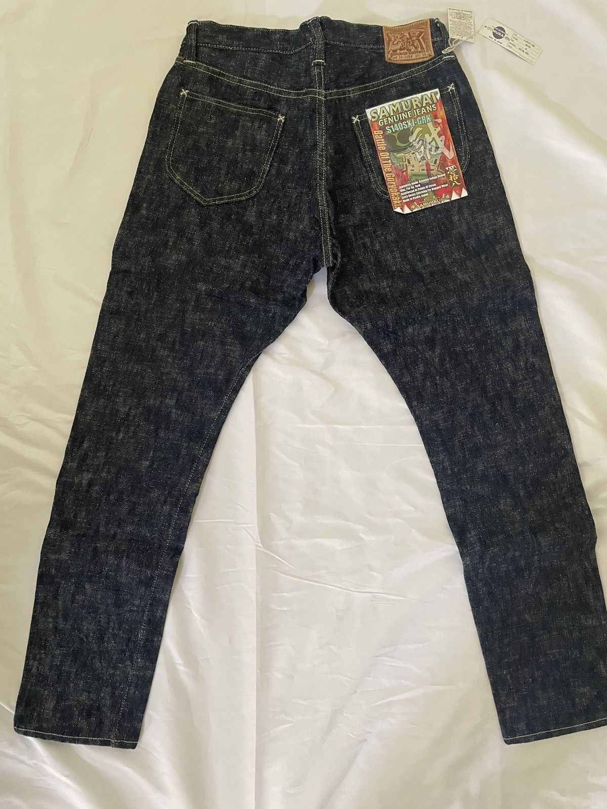 Samurai Jeans Samurai S140SXJ-GRK Shinsengumi 18oz Makoto Selvedge Denim Size US 34 / EU 50 - 3 Thumbnail
