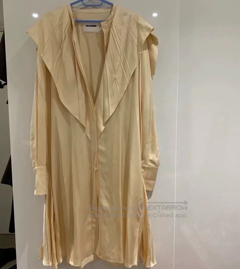 Jil Sander Jil Sander size 42 Long Sleeve Dress with Large Neck Size S / US 4 / IT 40 - 1 Thumbnail