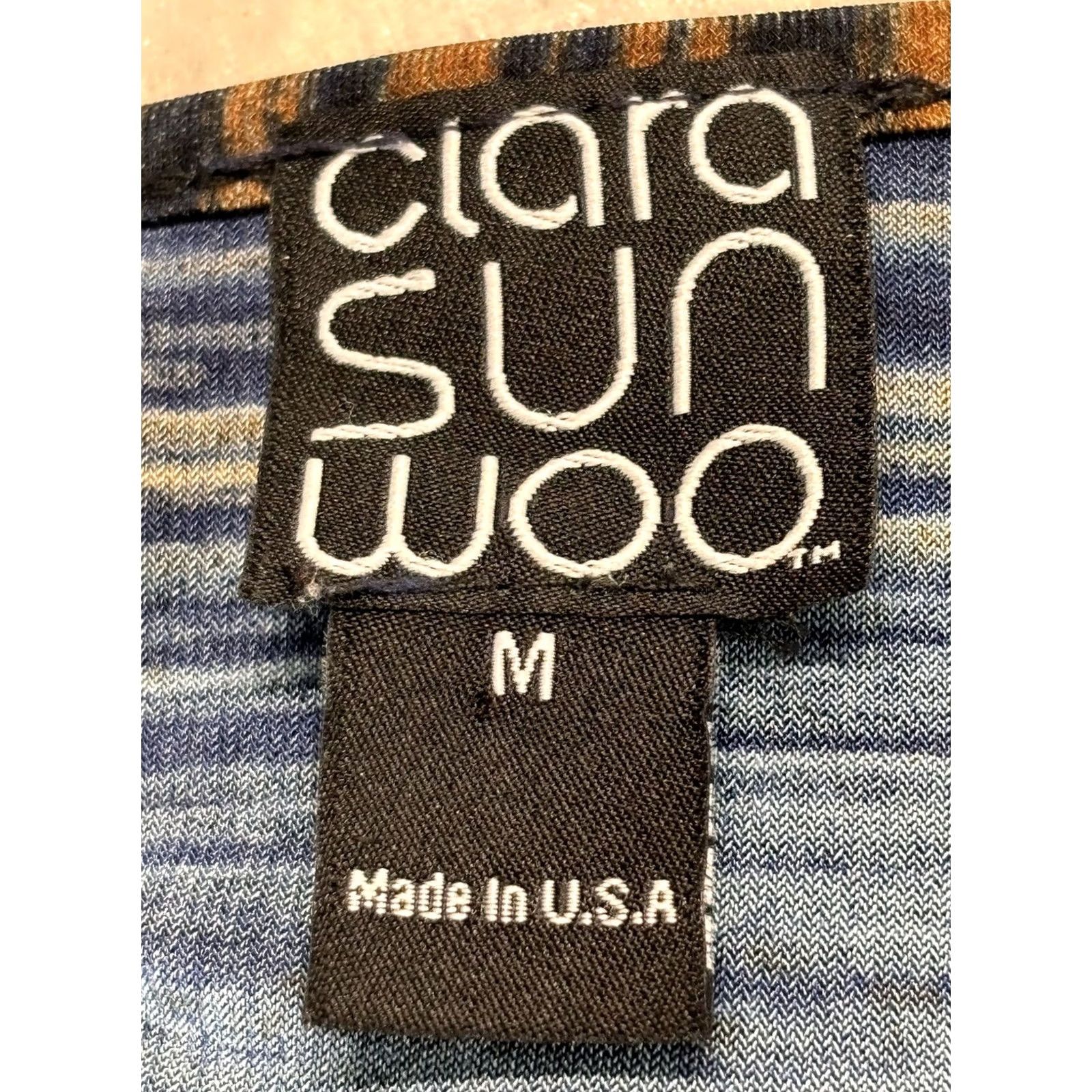 Vintage Clara Sun Woo Tunic Top Womens M Black Brown Gray Stretchy Asymmetrical USA Made Size M / US 6-8 / IT 42-44 - 6 Thumbnail