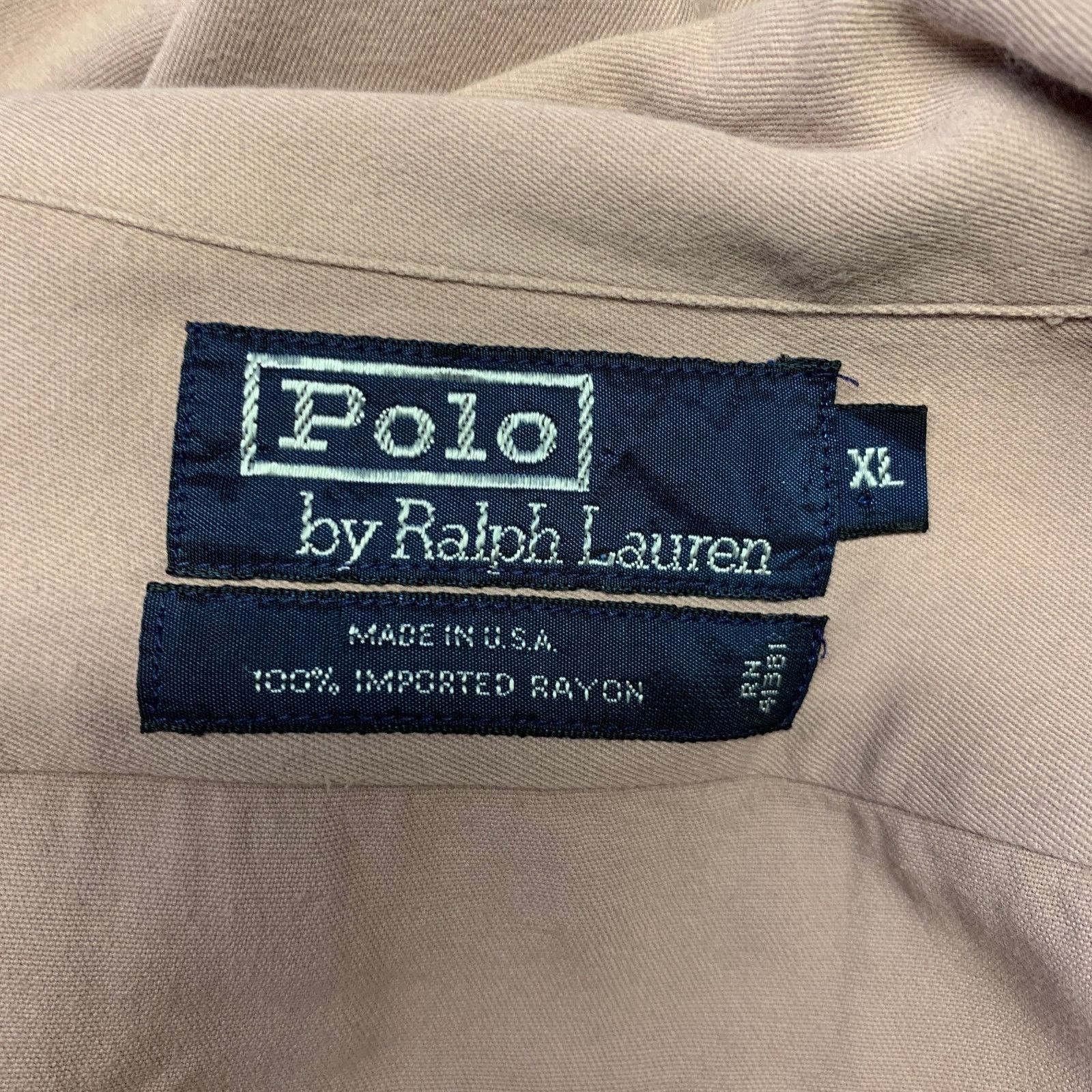 Polo Ralph Lauren XL Pink Heather Rayon Relax Long Sleeve Shirt Size US XL / EU 56 / 4 - 4 Thumbnail