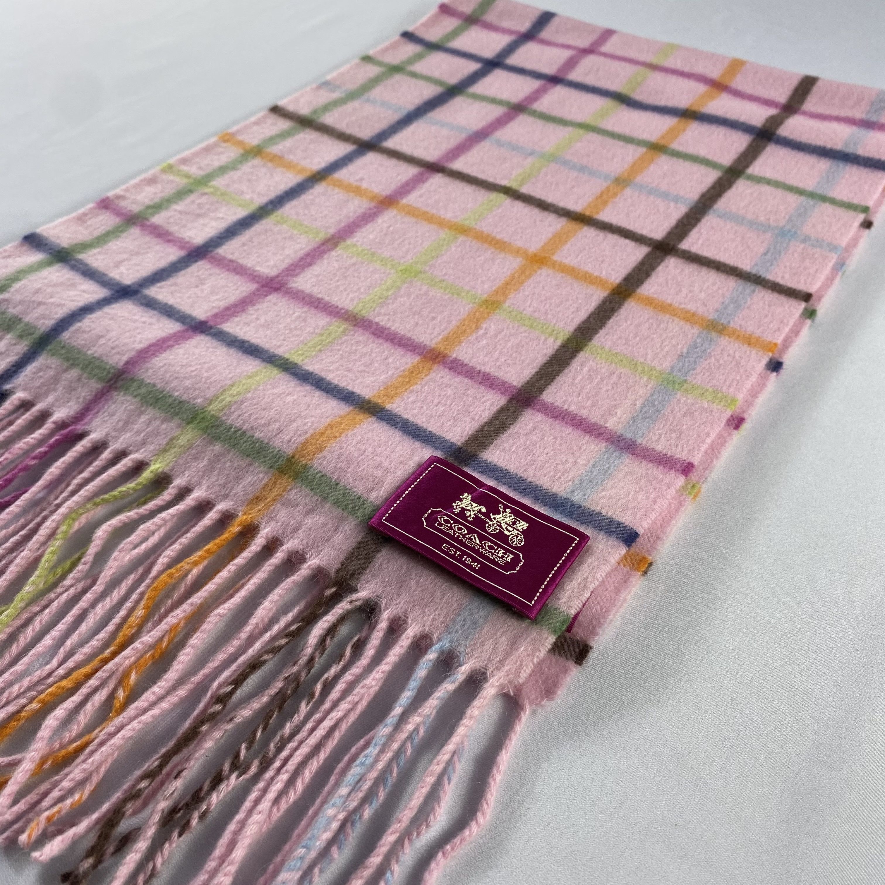Coach Coach Scarf Plaid Neck Wrap Cashmere Muffler Size ONE SIZE - 3 Thumbnail