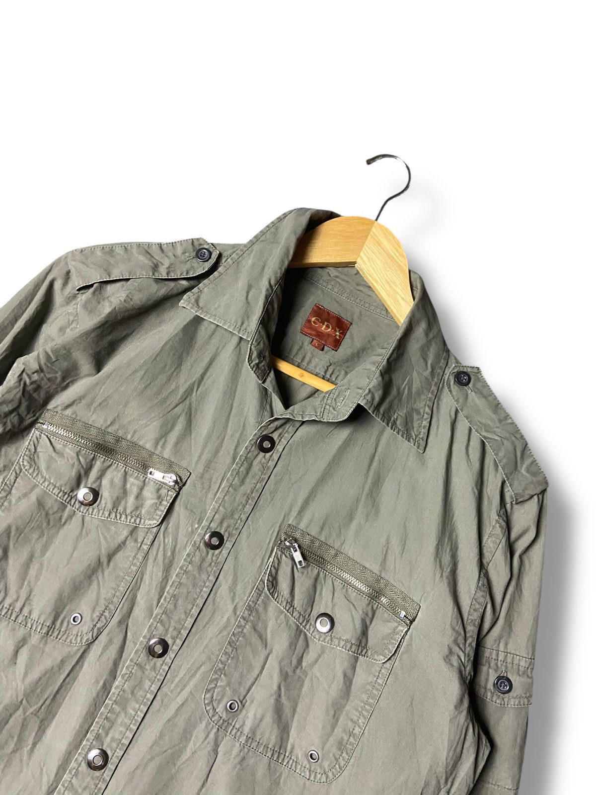 Japanese Brand C.D.X Brand Military Style Button Up Shirts (170) Size US L / EU 52-54 / 3 - 4 Thumbnail