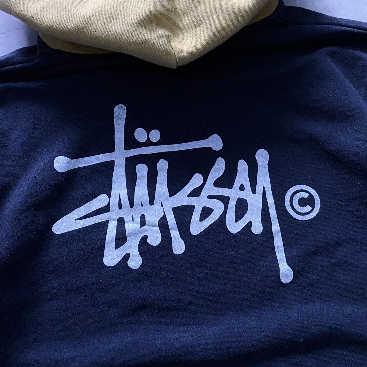 Stussy × Vintage Vintage 00s Stussy Faded Big Logo Rare Made in USA Hoodie Size US L / EU 52-54 / 3 - 3 Thumbnail