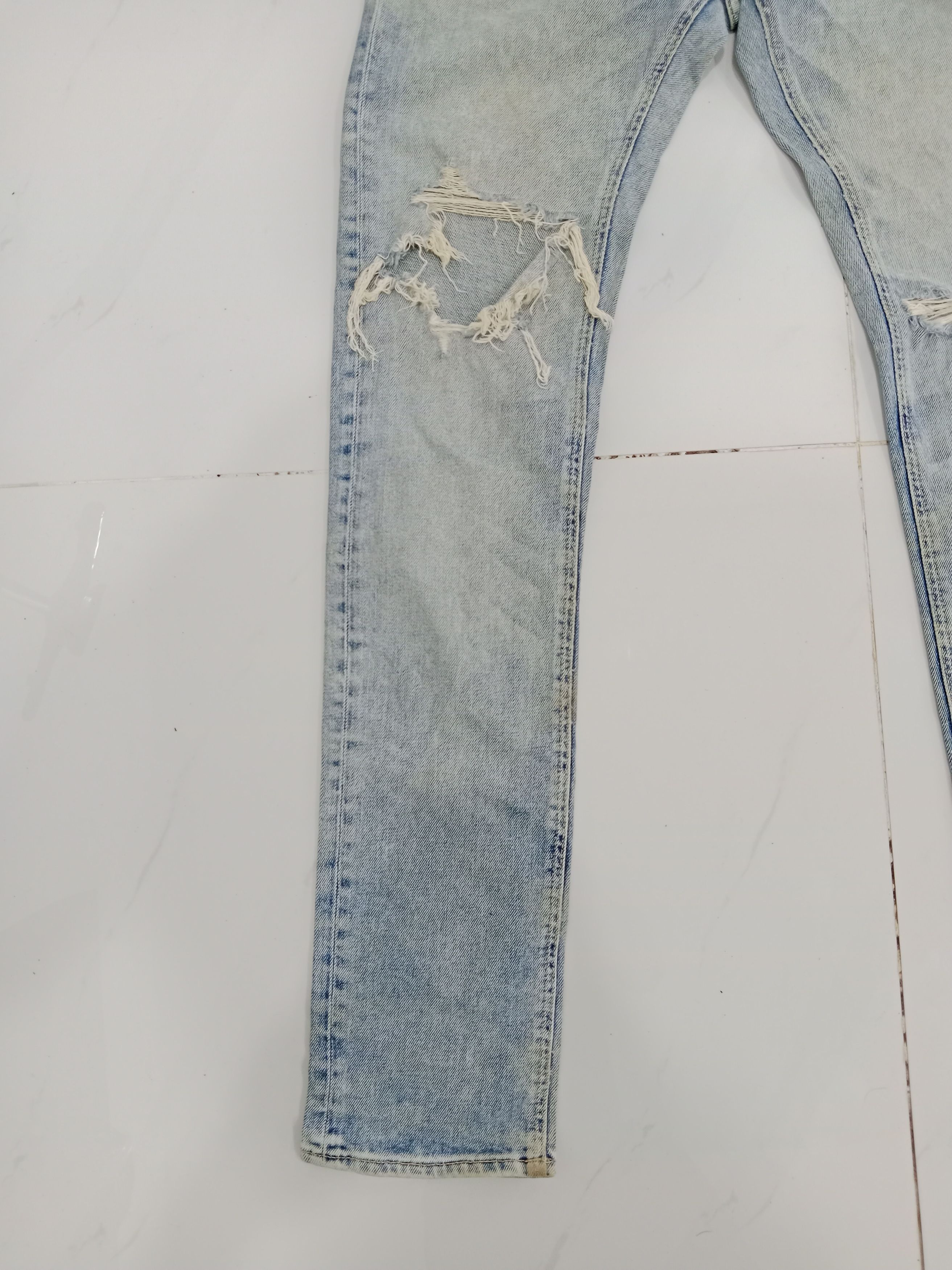 H&M H&M Distressed Jeans Slim Fit Nice Style Size US 30 / EU 46 - 7 Thumbnail