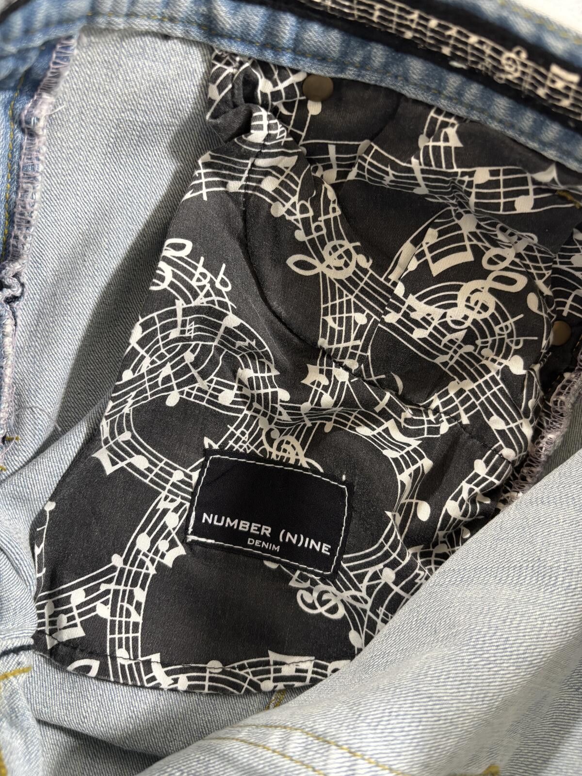 Number (N)ine Number (N)ine Music Note Crash Denim Size US 30 / EU 46 - 8 Thumbnail