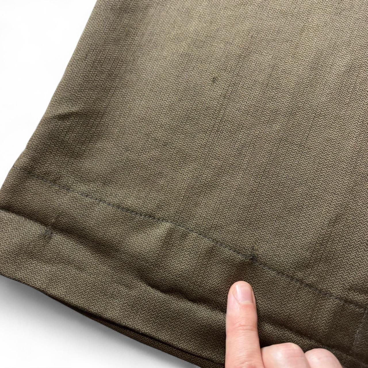 Vintage Vintage Brown 100% Wool Pleated Dress Pants - 39x32.5 Size US 39 - 3 Thumbnail