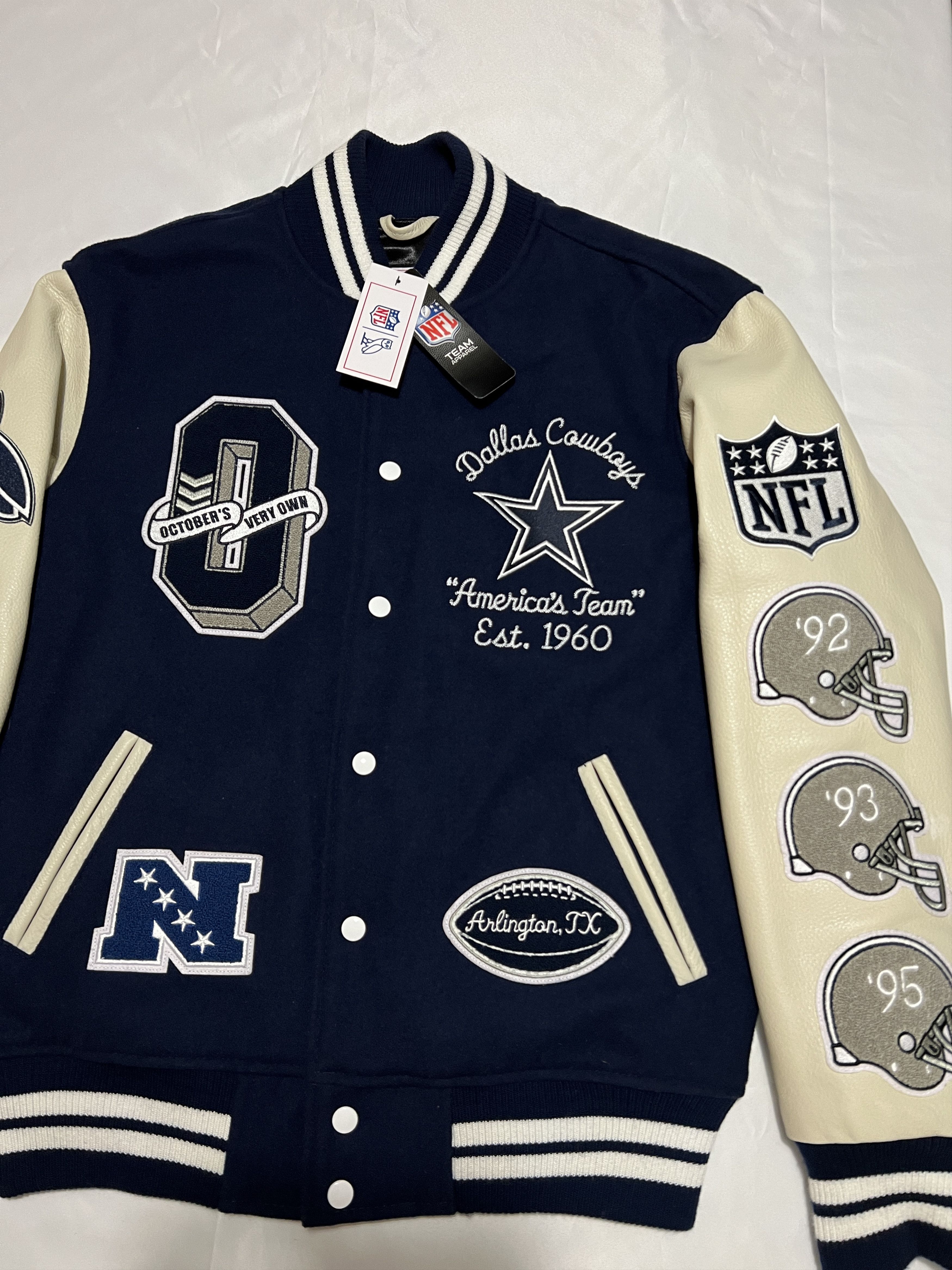 Drake OVO x NFL DALLAS COWBOYS VARSITY JACKET Size US L / EU 52-54 / 3 - 7 Thumbnail