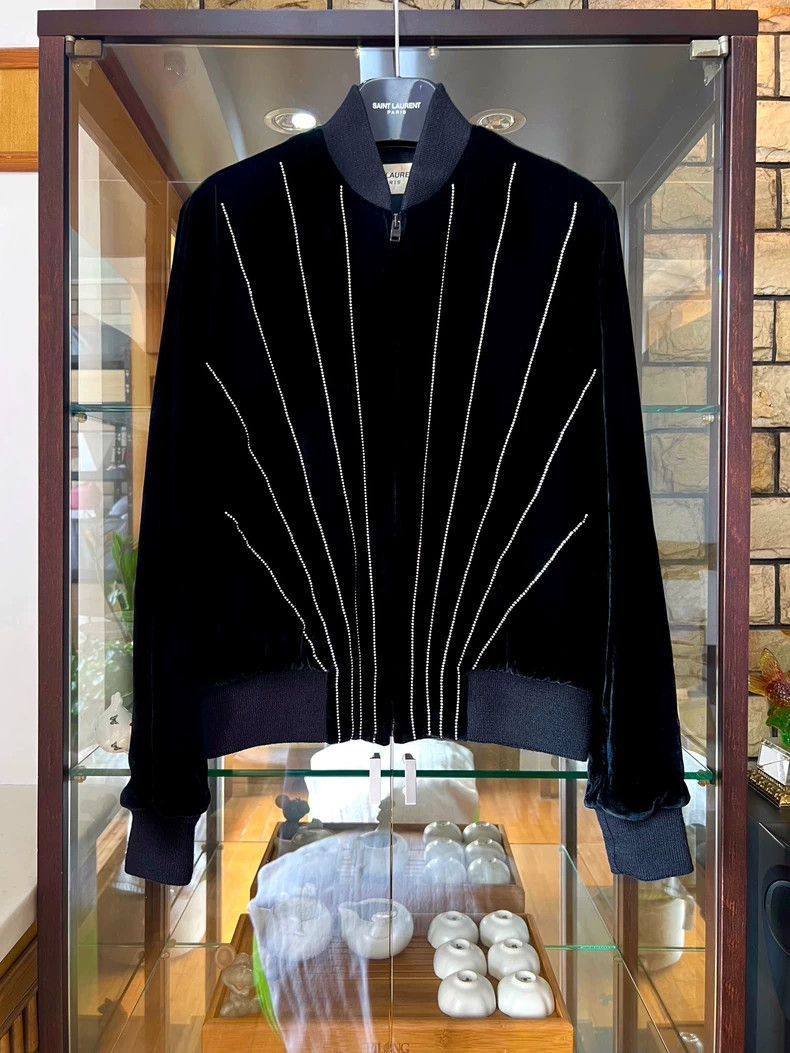 Saint Laurent Paris Saint Laurent Paris 15SS rhinestone ray jacket-2506 Size US S / EU 44-46 / 1 - 1 Thumbnail