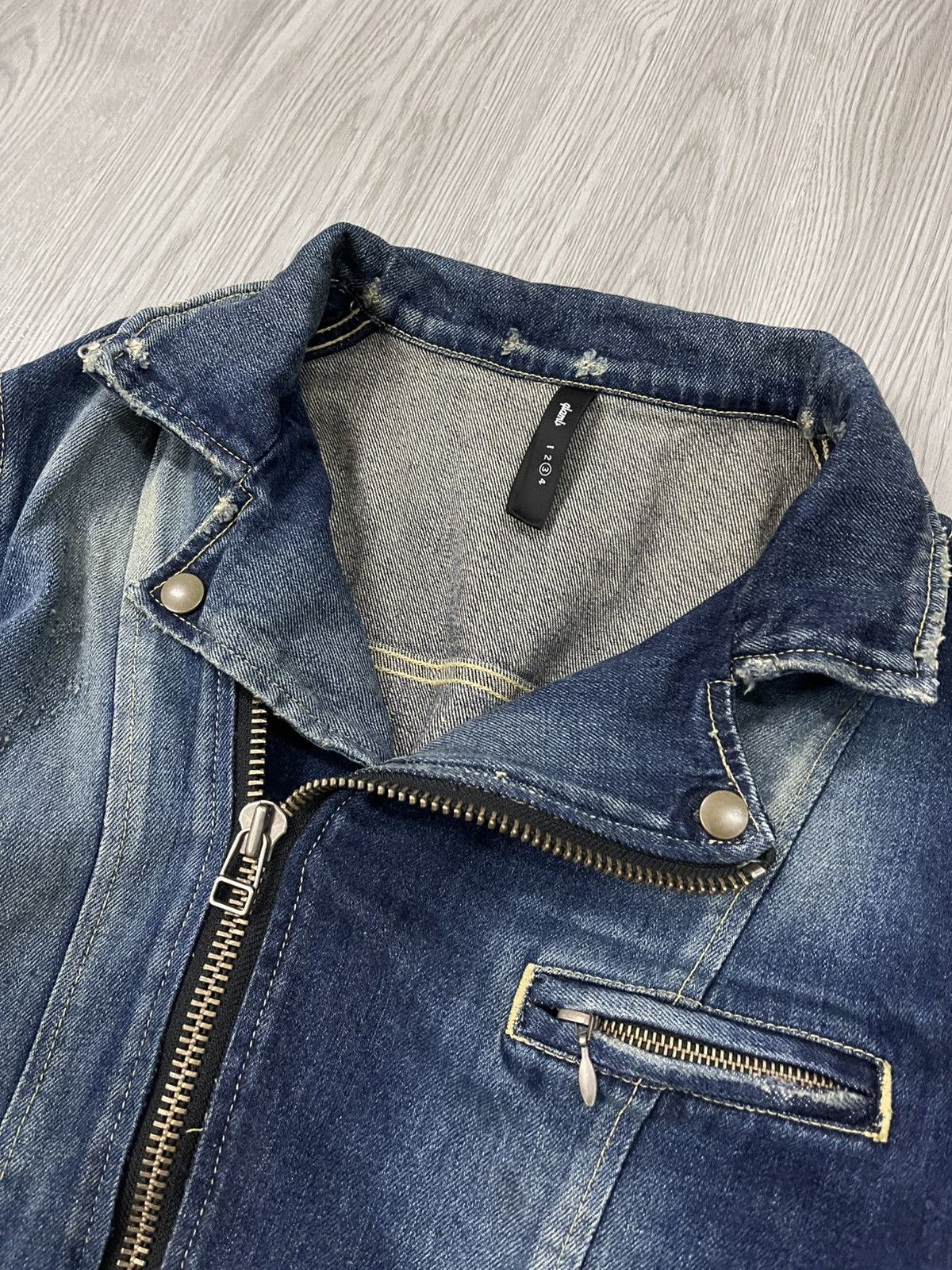 Japanese Brand Glamb japan double collar denim jacket Size US M / EU 48-50 / 2 - 4 Thumbnail