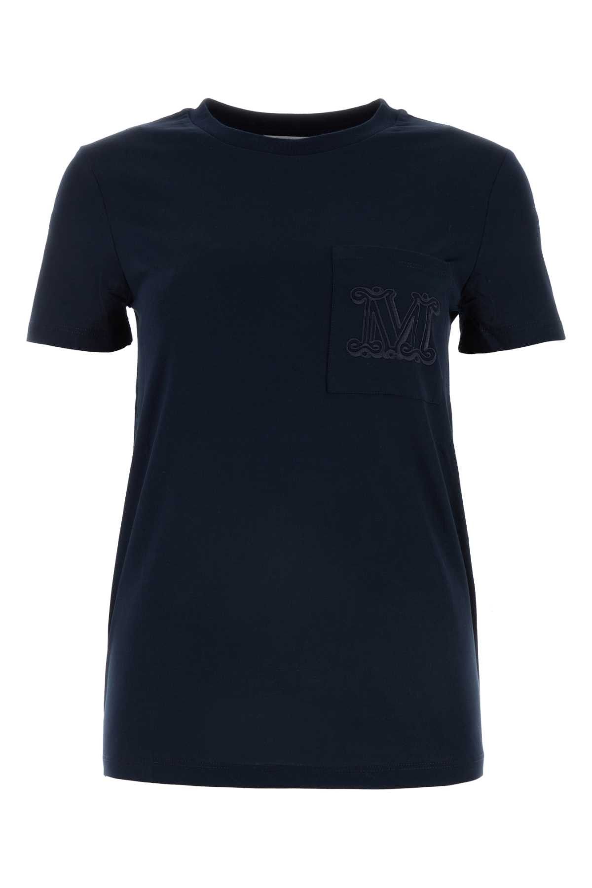 image of Max Mara Midnight Blue Cotton Papaia T-Shirt, Women's (Size XS)
