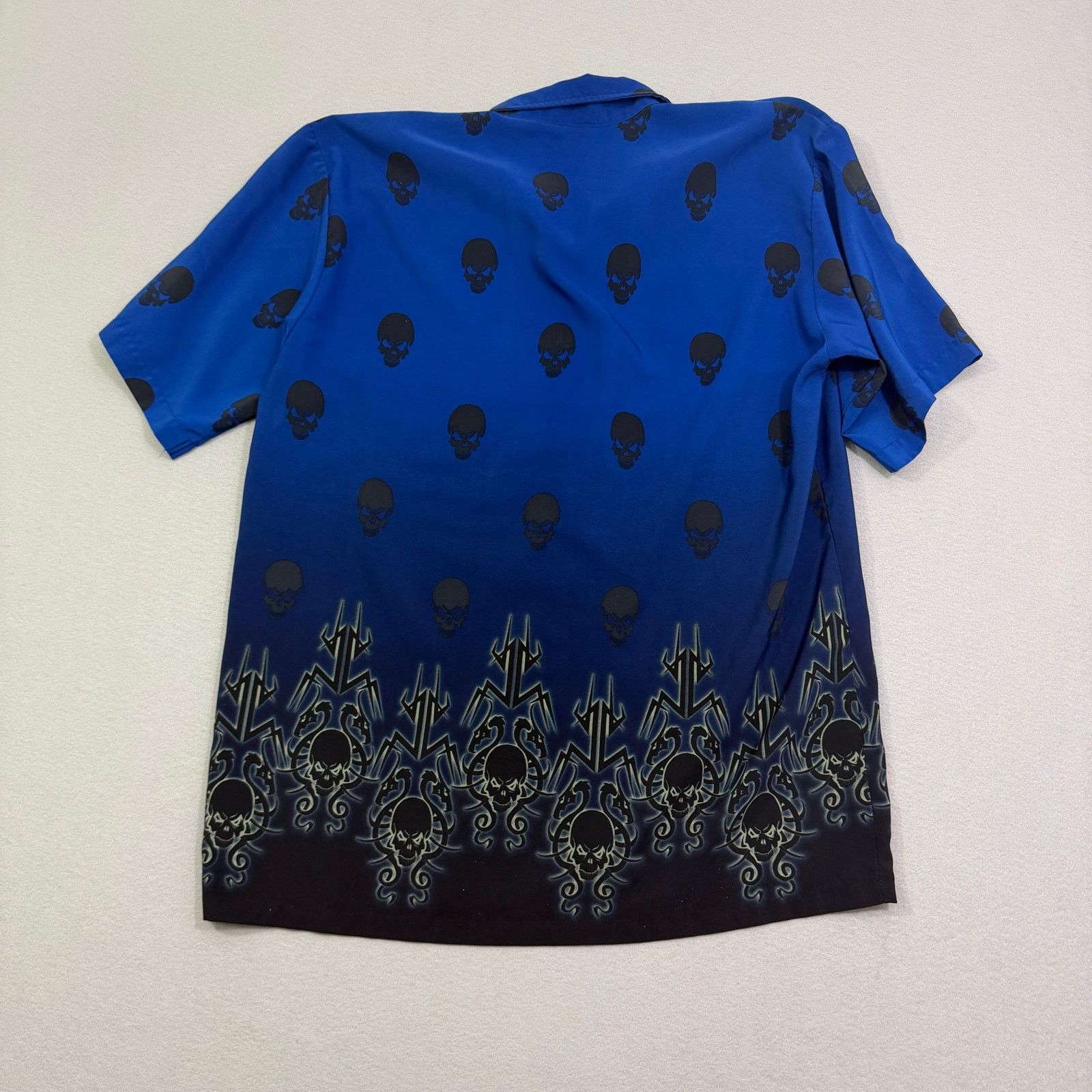 Vintage Vintage ODO Shirt Men's Extra Large Blue Skull Goth Emo y2k Size US XL / EU 56 / 4 - 6 Thumbnail