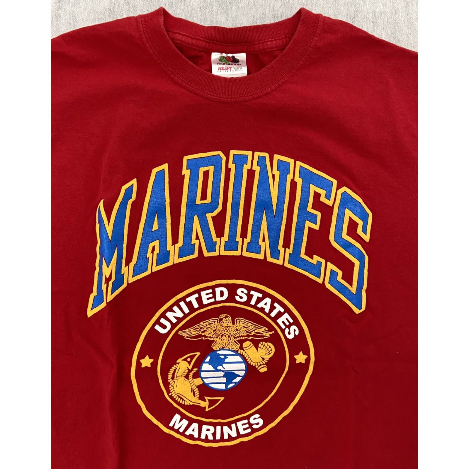 Fruit Of The Loom VINTAGE United States Marines T-Shirt Adult Medium Red Cotton Logo Tee Men M Marine Theme Size US M / EU 48-50 / 2 - 3 Thumbnail
