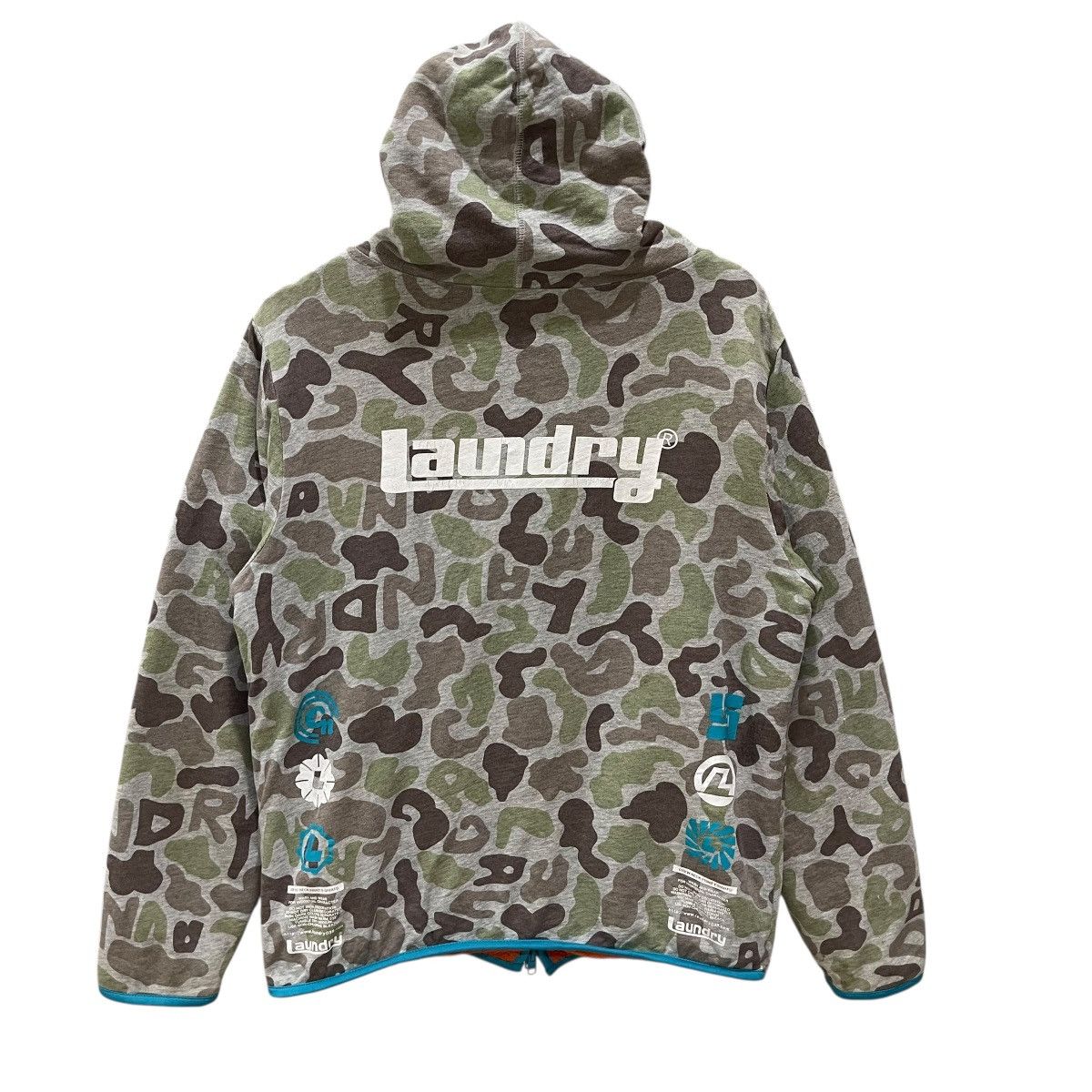 Japanese Brand Vintage Laundry Camouflage Full Zipper Hoodie Jacket Size US M / EU 48-50 / 2 - 2 Thumbnail