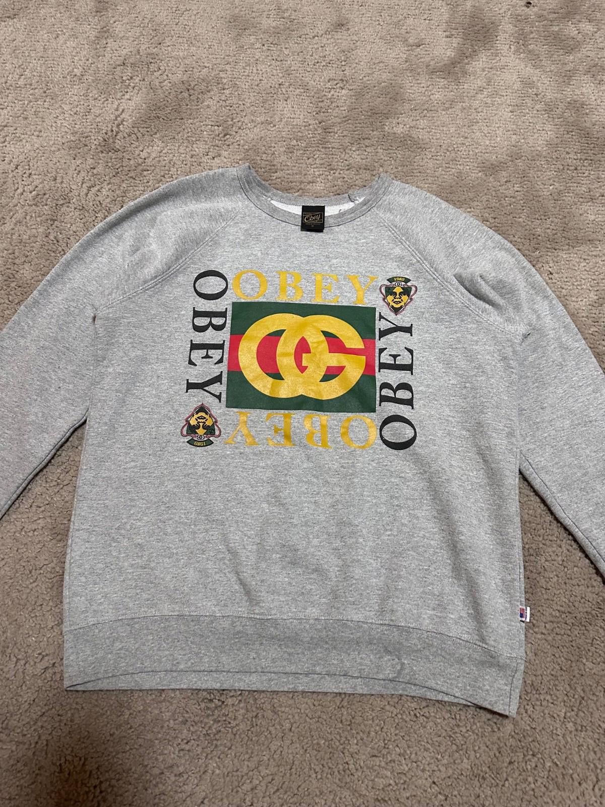 Obey Obey "Gucci Logo" Sweatshirt Size M USA Size US M / EU 48-50 / 2 - 3 Thumbnail