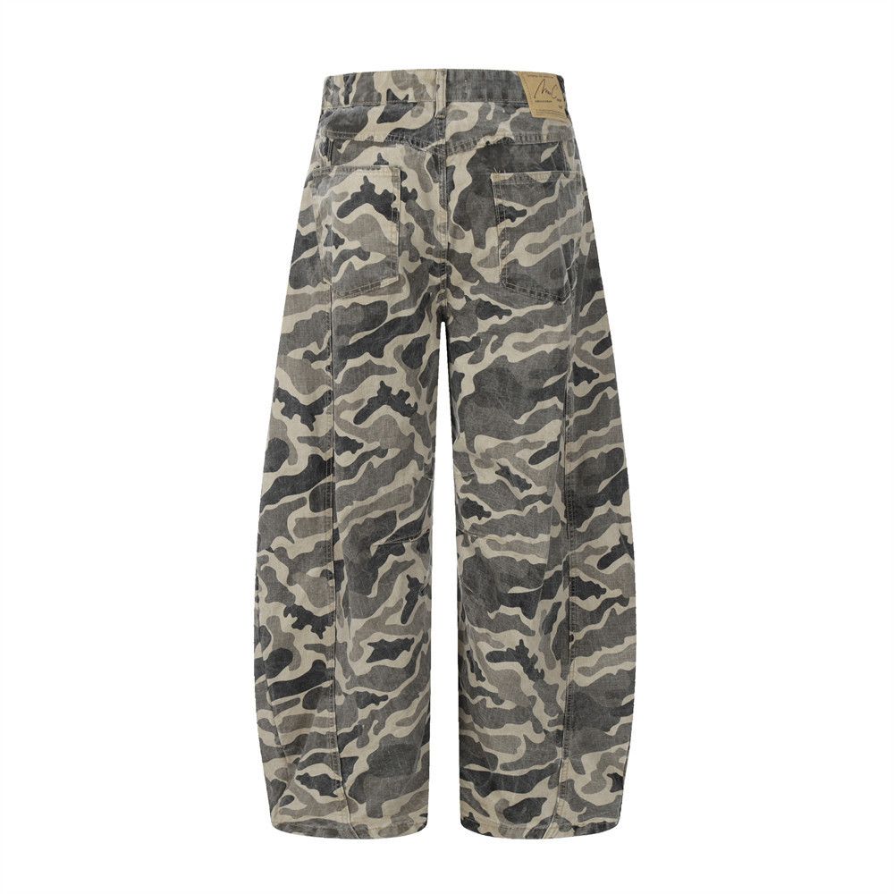 Japanese Brand × Jean Men's loose streetwear camouflage scimitar jeans Size US 34 / EU 50 - 3 Thumbnail