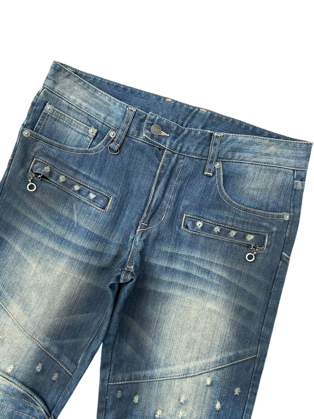 Kapital PPFM Japanese Punk Bondage Style Denim Jeans Size US 32 / EU 48 - 6 Thumbnail