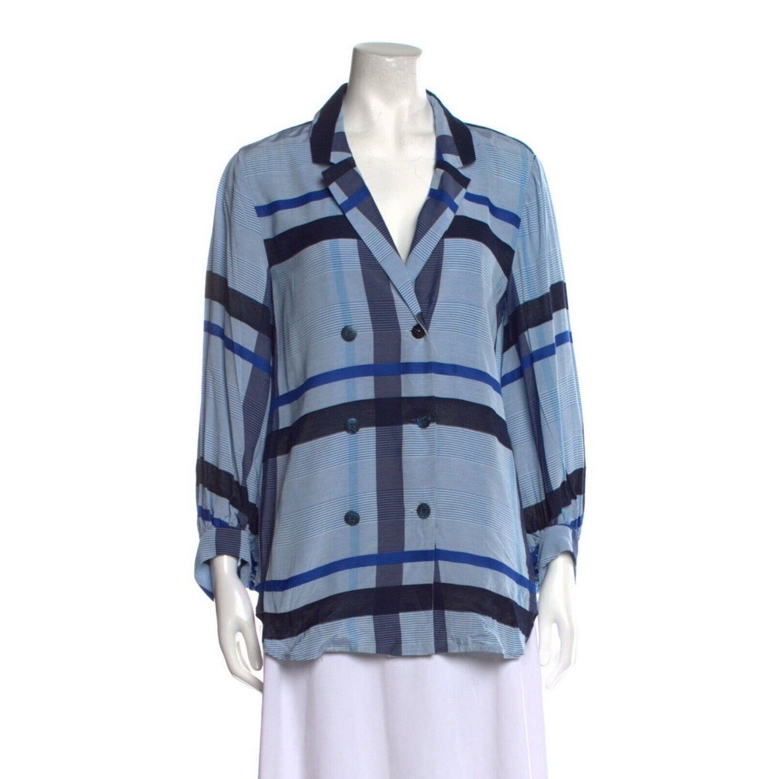 Lela Rose Lela Rose Plaid Oversized Double Breasted Balloon Sleeves 6 Size M / US 6-8 / IT 42-44 - 2 Thumbnail