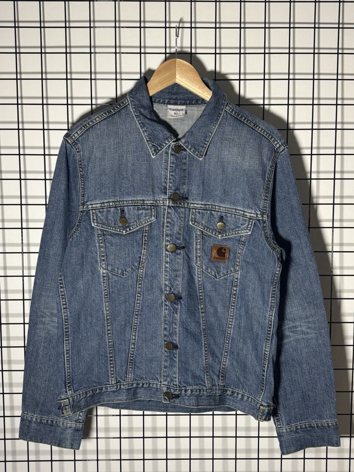 Carhartt × Vintage 90's Carhartt J133 BLK Active Wear Denim Jacket