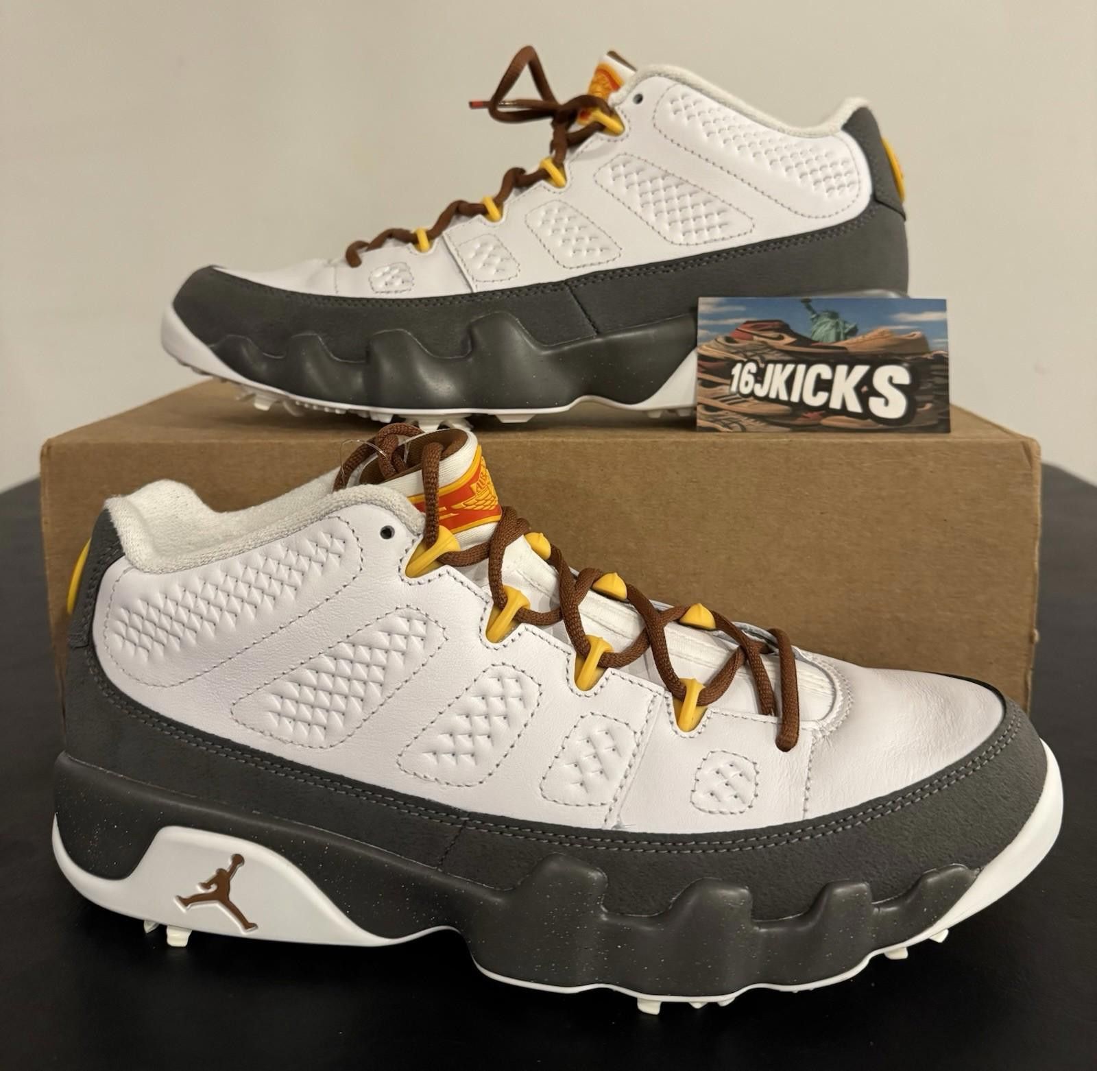 Size 10 Men’s Nike Air Jordan 9 Golf Low NRG US Open Grey