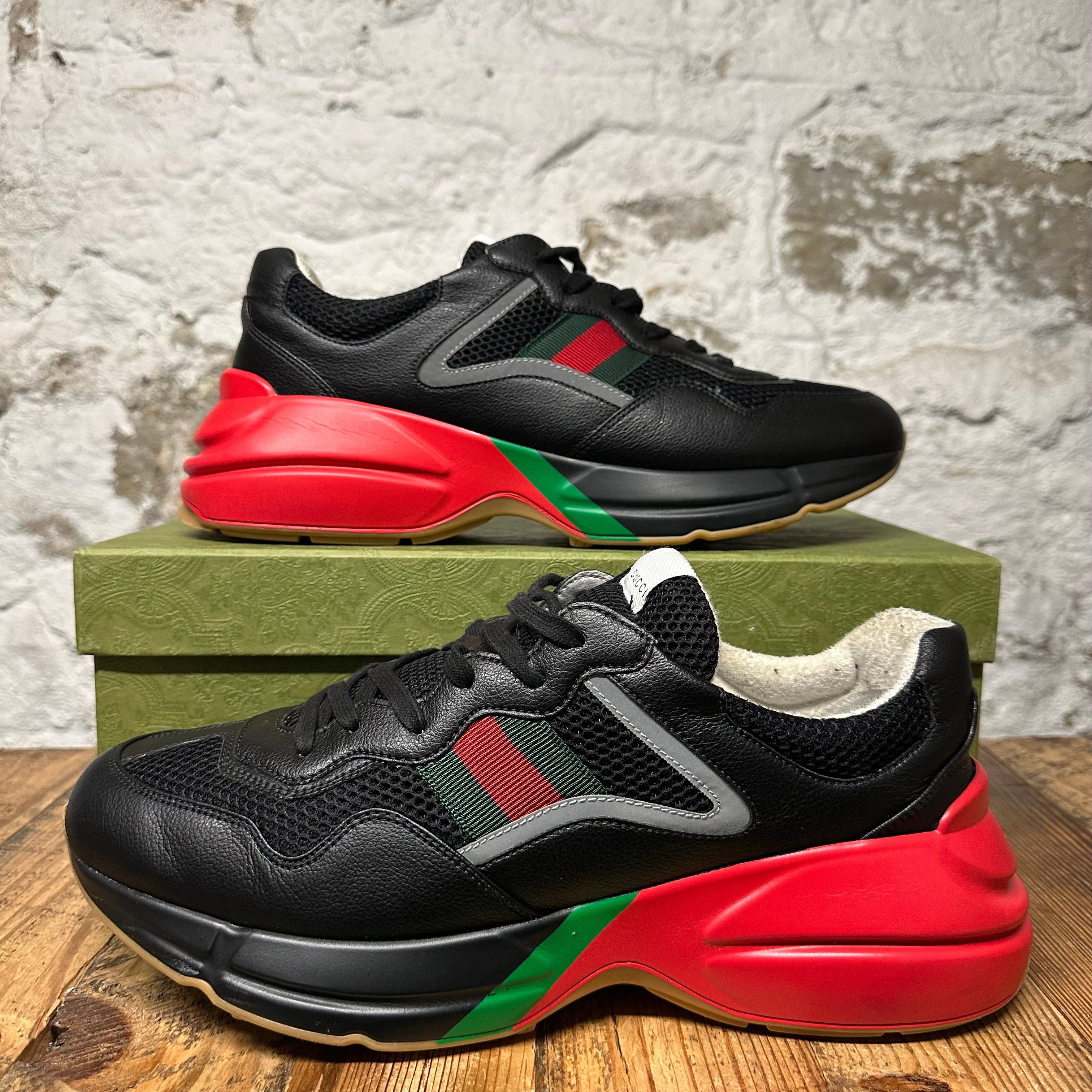 Gucci Gucci Rhyton Black Red Green Sneaker Sz 12.5 Size US 12.5 / EU 45-46 - 1 Thumbnail
