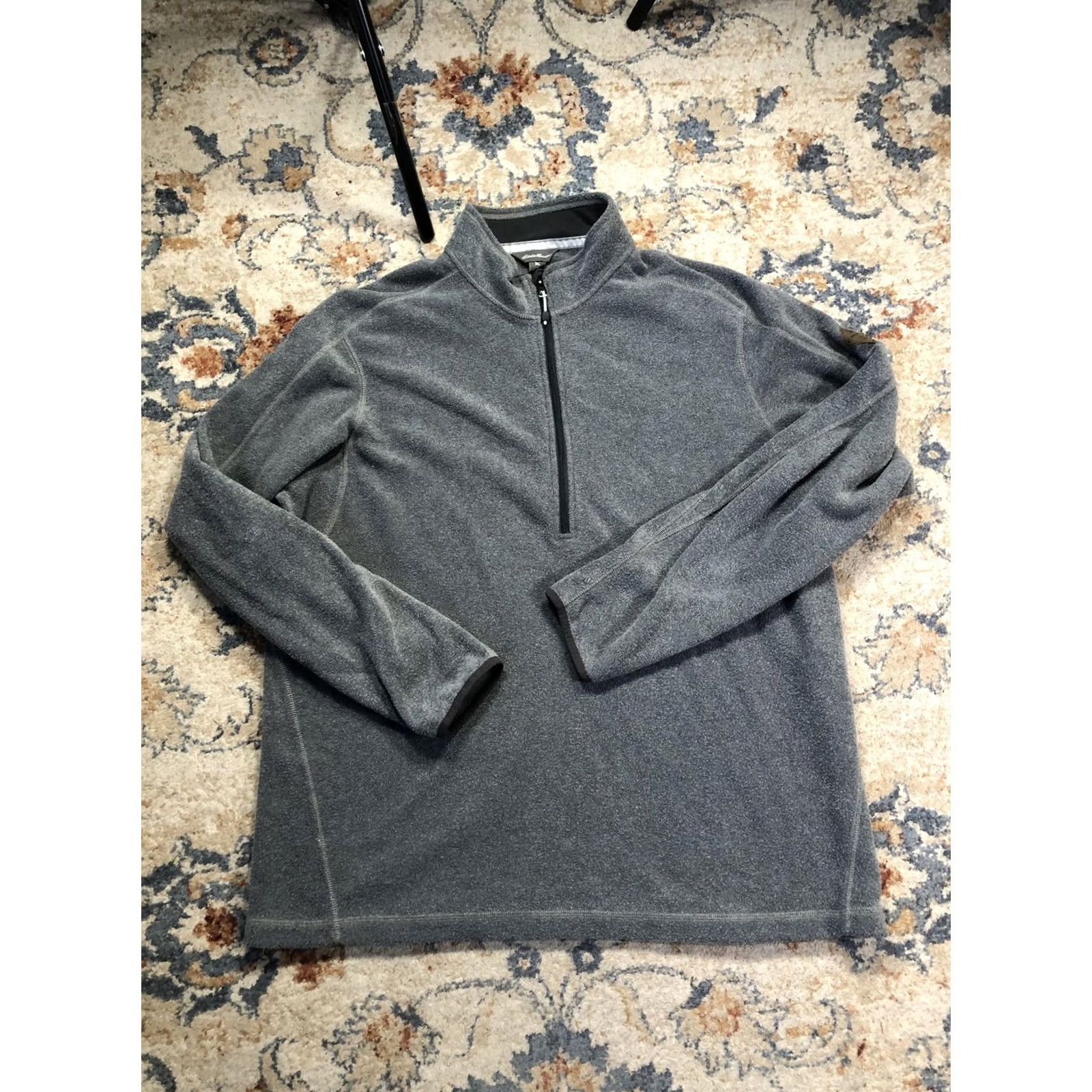 Eddie Bauer Eddie Bauer Sweater Mens 2XLT Gray Fleece Quarter Zip Mock Neck Pullover Outdoor Size US XXL / EU 58 / 5 - 2 Thumbnail