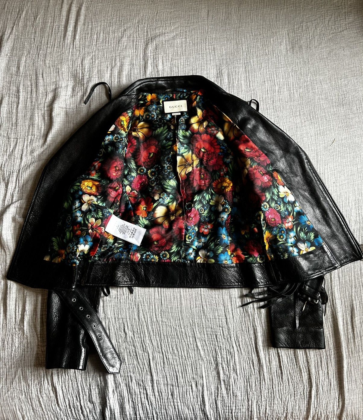 Gucci Gucci 2017 deer hide biker leather jacket with fringle Size S / US 4 / IT 40 - 3 Thumbnail