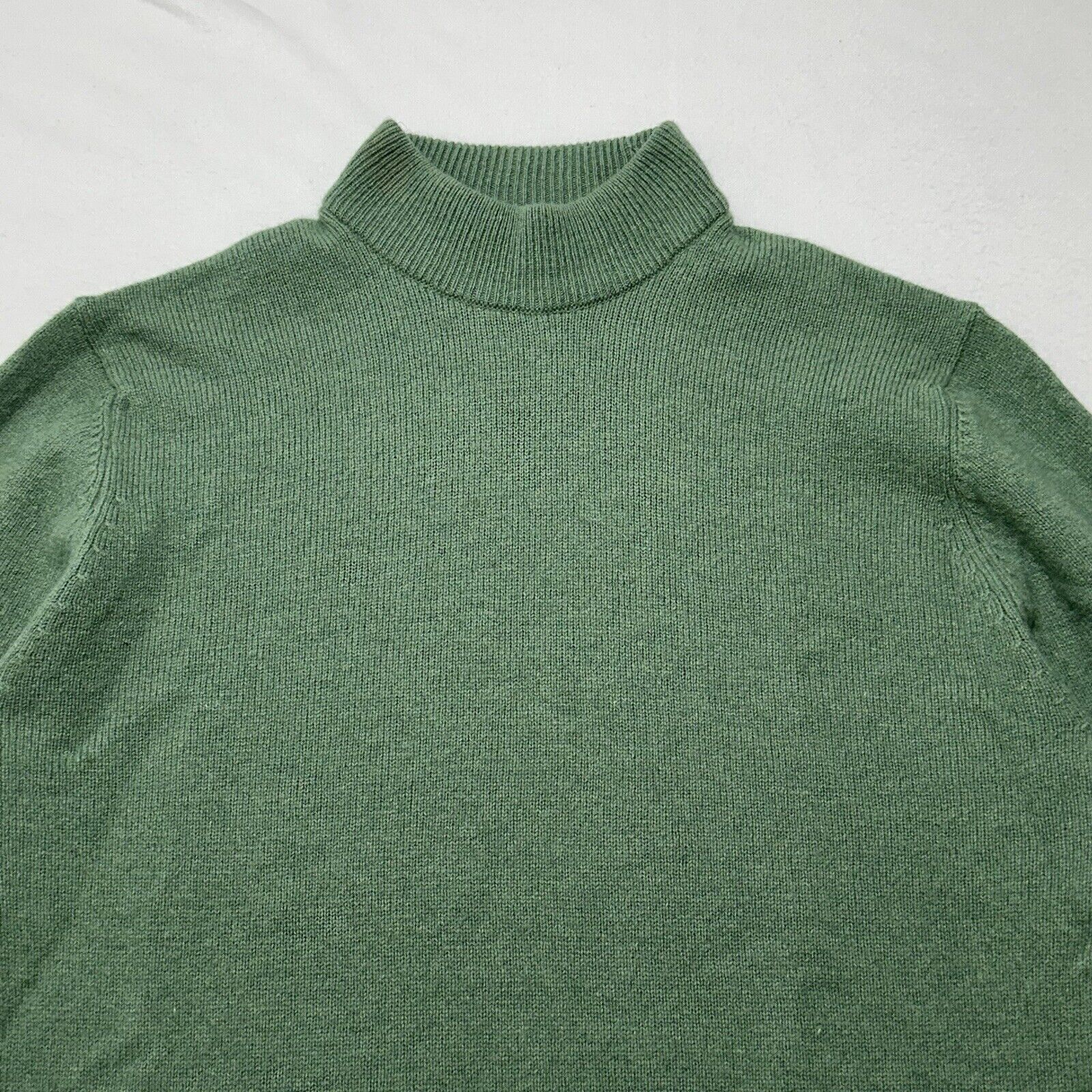 Vintage Romanes & Paterson =Green Mockneck Lambswool Angora Sweater Size S / US 4 / IT 40 - 2 Thumbnail