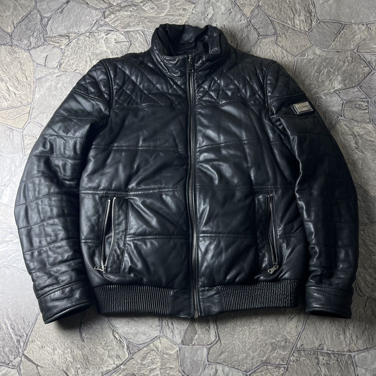 Dolce & Gabbana Dolce & Gabbana Leather Jacket Black Size US L / EU 52-54 / 3 - 1 Thumbnail