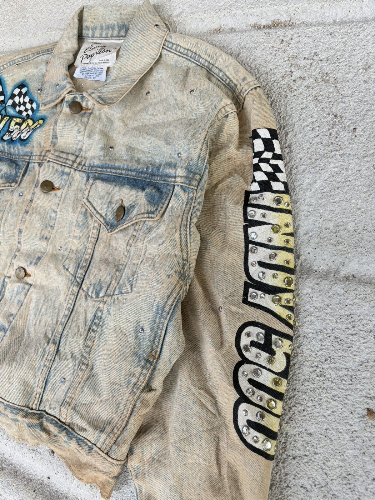Vintage Tony Alamo Denim Jacket Vintage 80s Indy 500 Racing Size US XL / EU 56 / 4 - 6 Thumbnail