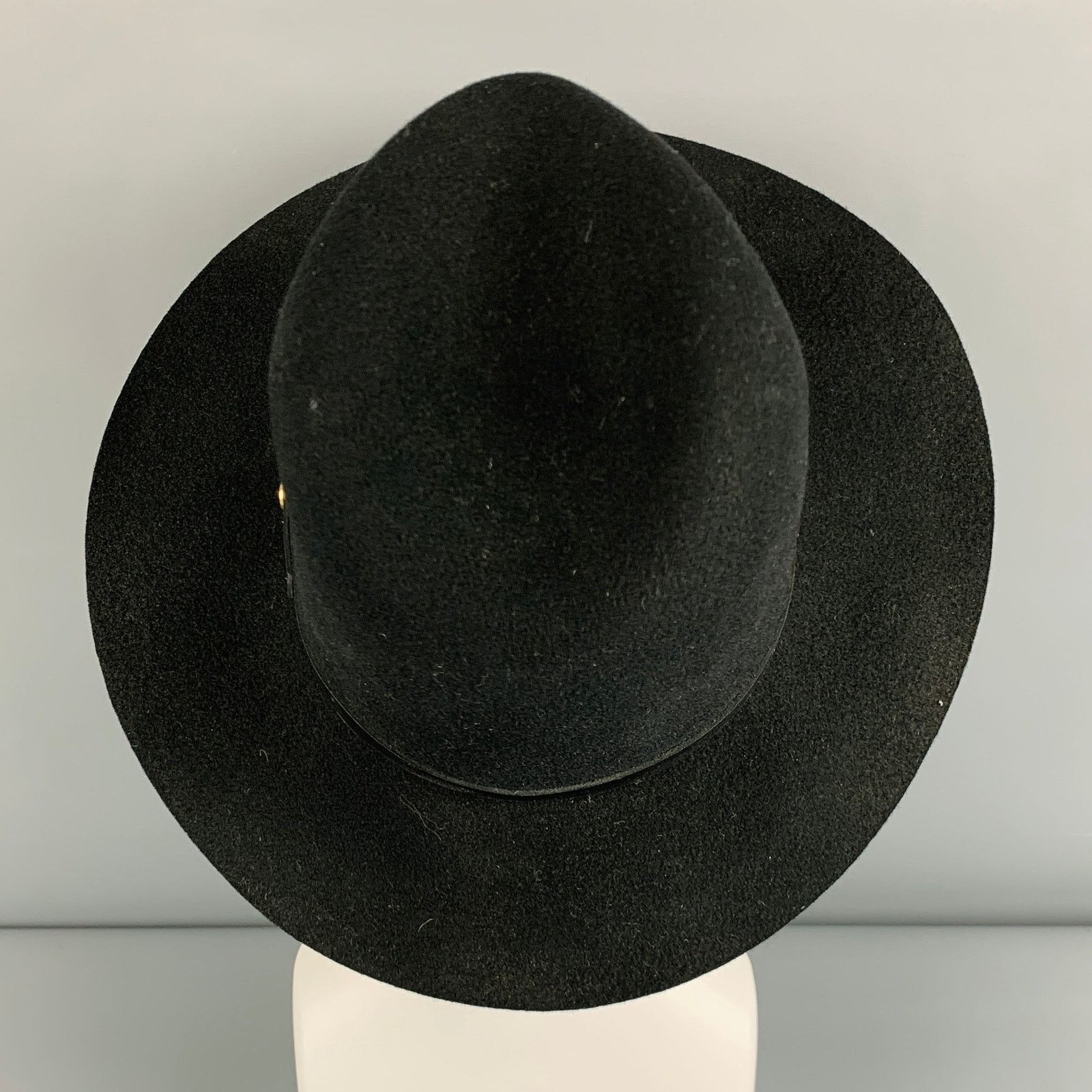 Rag & Bone RAG & BONE Size S Black Wool Felt Hat Size ONE SIZE - 4 Thumbnail