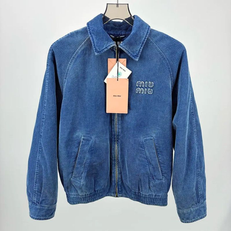 Miu Miu Miu Miu Blue Women's Jacket 0089 Size M / US 6-8 / IT 42-44 - 1 Thumbnail