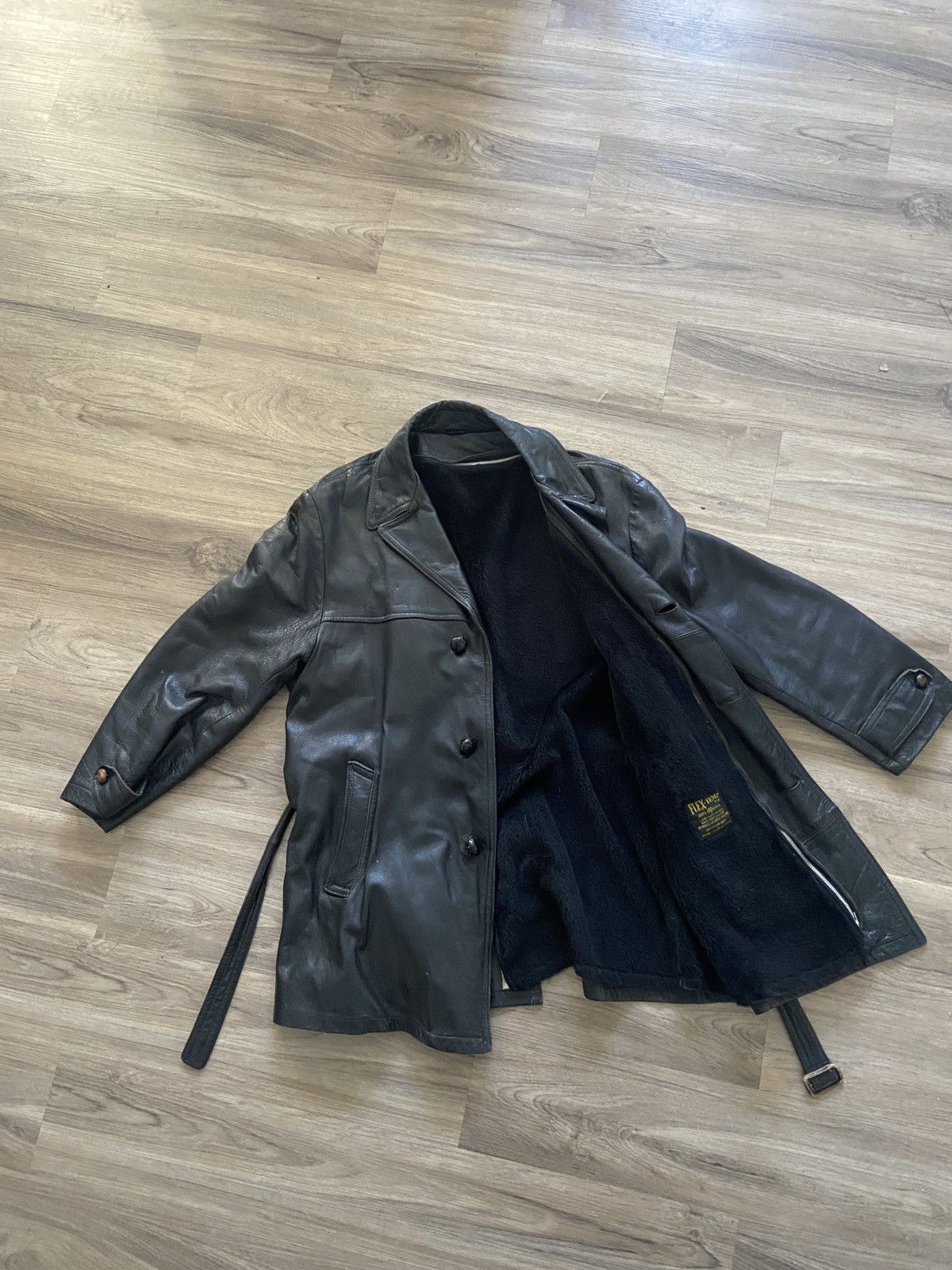 Vintage Vintage Leather Jacket w/Alpaca Fur lining Size US M / EU 48-50 / 2 - 2 Thumbnail