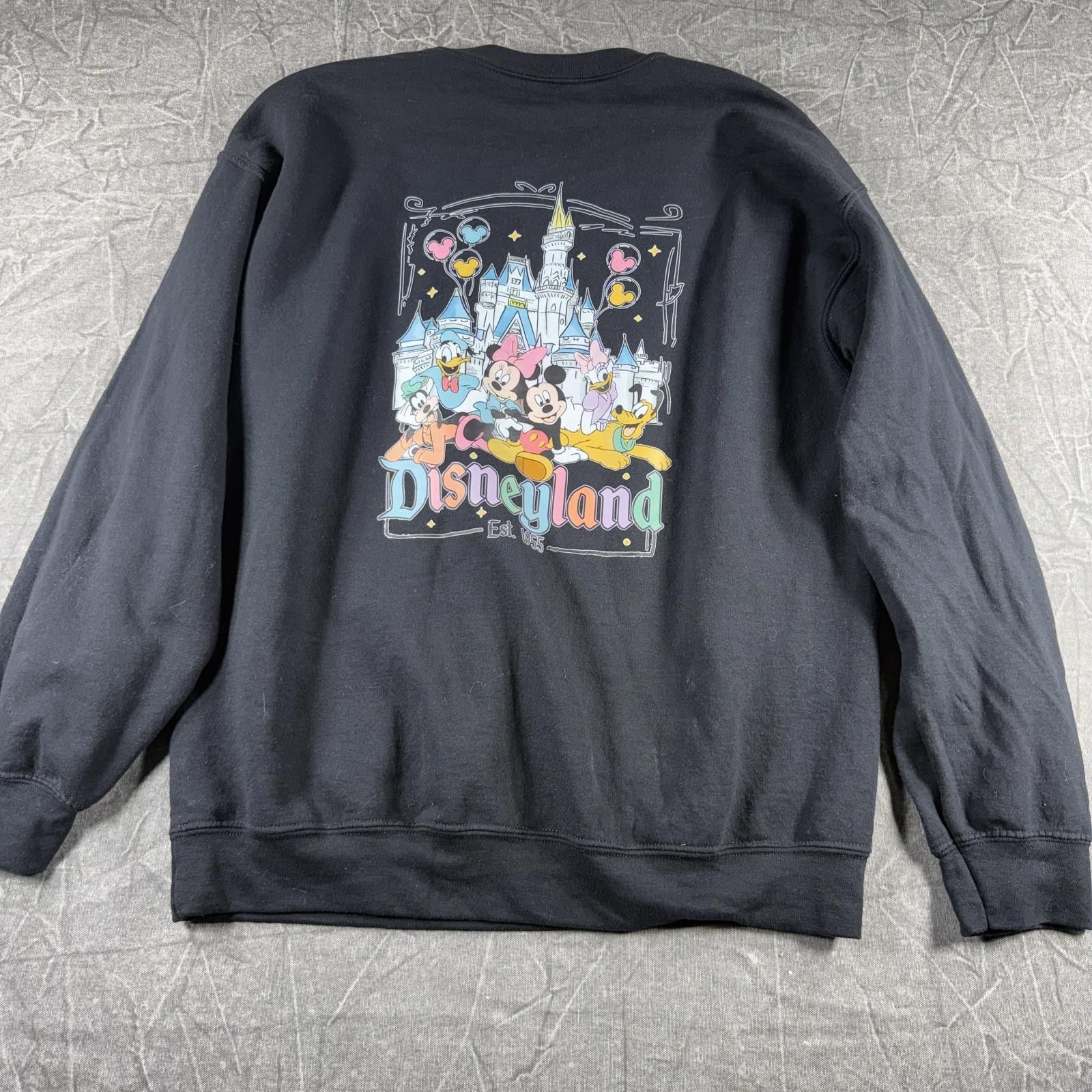 Disney Disney Sweater Women's L Black Disneyland Crewneck Size ONE SIZE - 6 Thumbnail