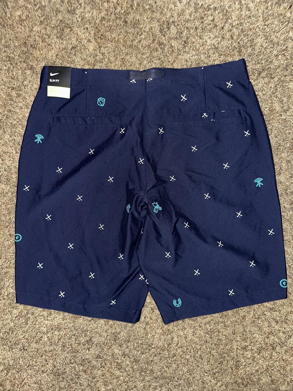 Nike Nike Men's Flex Golf Blue Charms Belted Slim Fit Shorts Sample Size US 34 / EU 50 - 7 Thumbnail