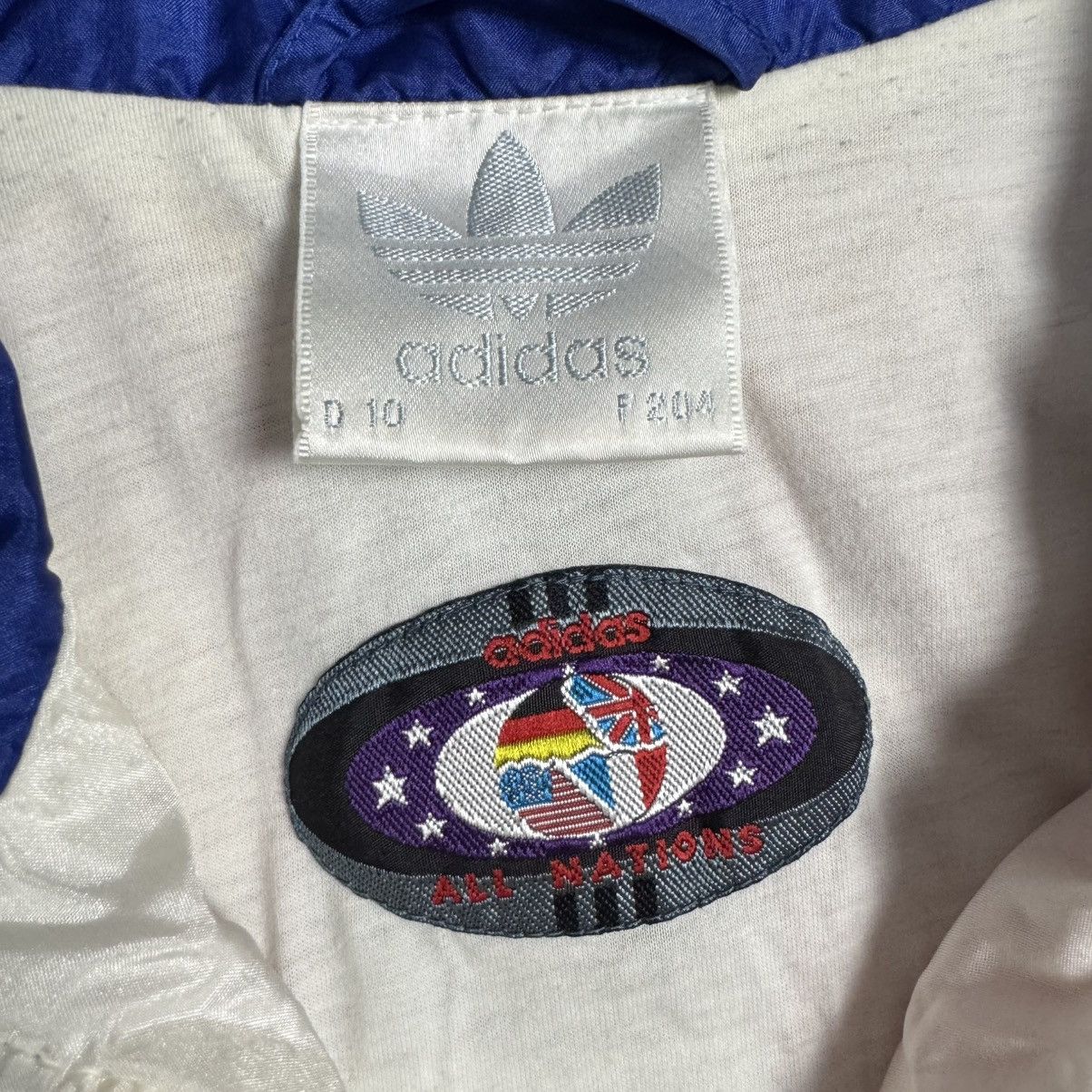 Adidas Rare Vintage 90s Adidas "All Nations" Windbreaker - XL Size US XL / EU 56 / 4 - 4 Thumbnail