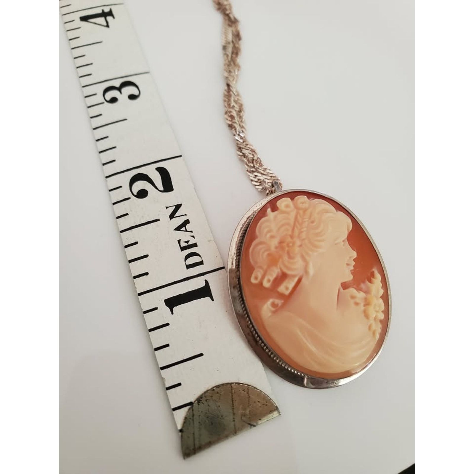 Other Sterling Italian Carved Cameo Brooch Necklace Size ONE SIZE - 5 Thumbnail