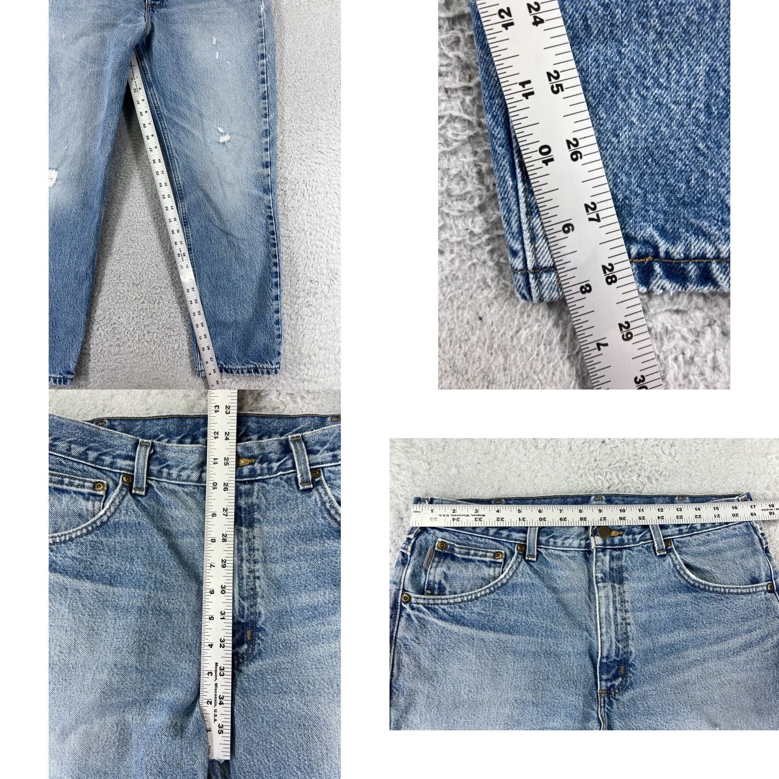 Carhartt Carhartt Jeans Mens 36 Blue Denim 100% Cotton Relaxed Fit 5-Pocket Inseam 30 Bootcut Size US 36 / EU 52 - 8 Thumbnail