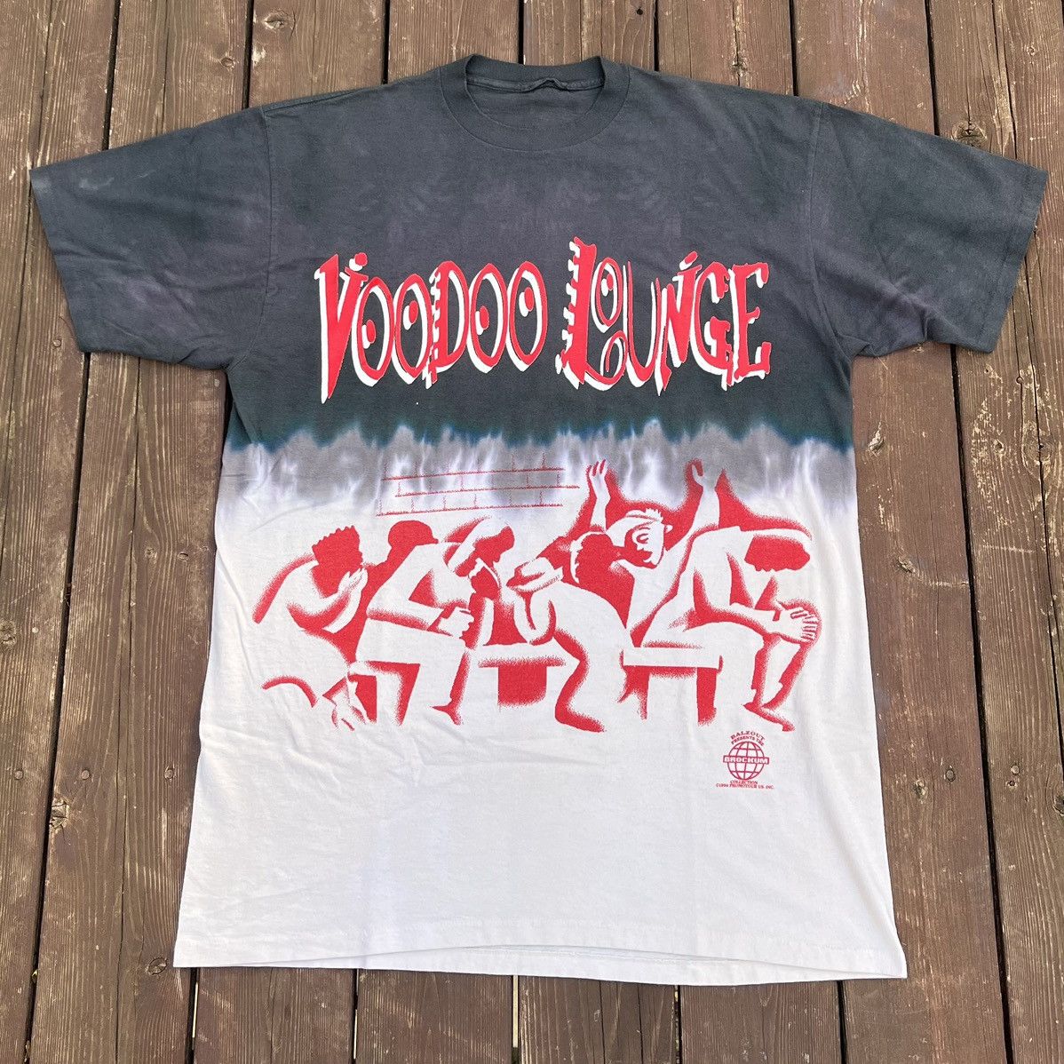 Band Tees × The Rolling Stones × Vintage Vintage 1994 Rolling Stones Voodoo Lounge AOP VERY RARE Size US XL / EU 56 / 4 - 1 Thumbnail