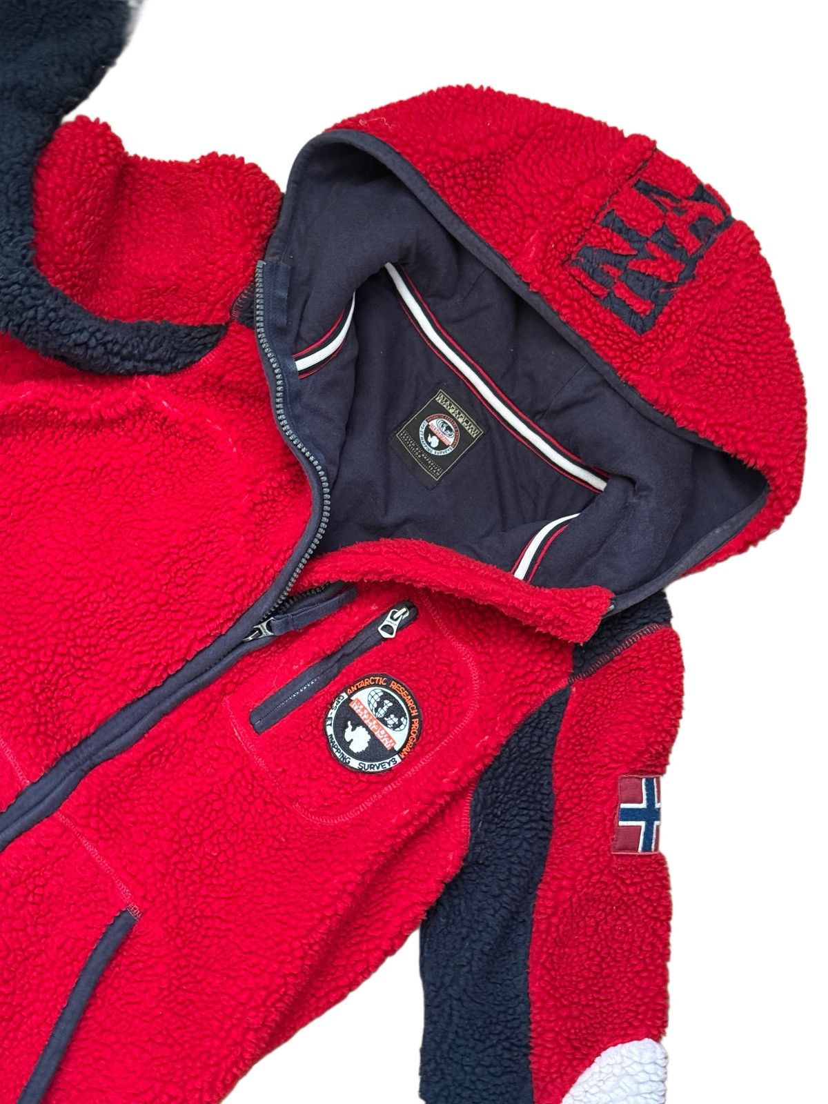 Napapijri Napapijri Red Fleece Jacket Size M / US 6-8 / IT 42-44 - 2 Thumbnail