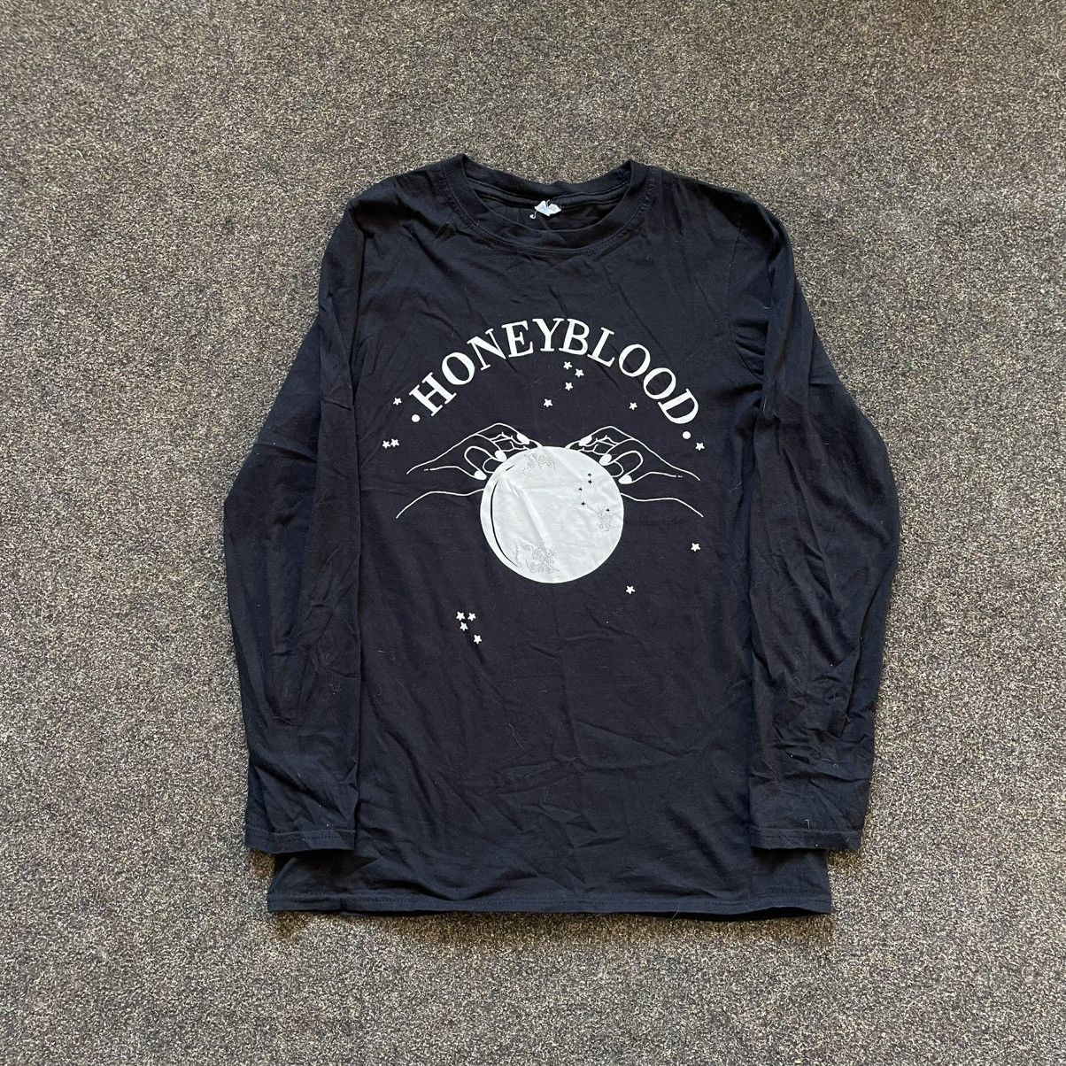 Vintage Vintage 90s Honeyblood Graphic Tee Black Long Sleeve Baggy S Size US S / EU 44-46 / 1 - 1 Thumbnail