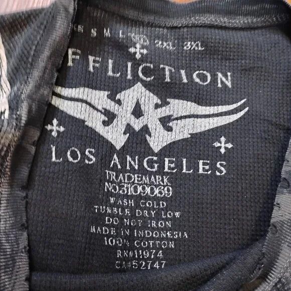 Other Vintage Y2K Affliction Ravens AOP Thermal Shirt Size US XL / EU 56 / 4 - 3 Thumbnail