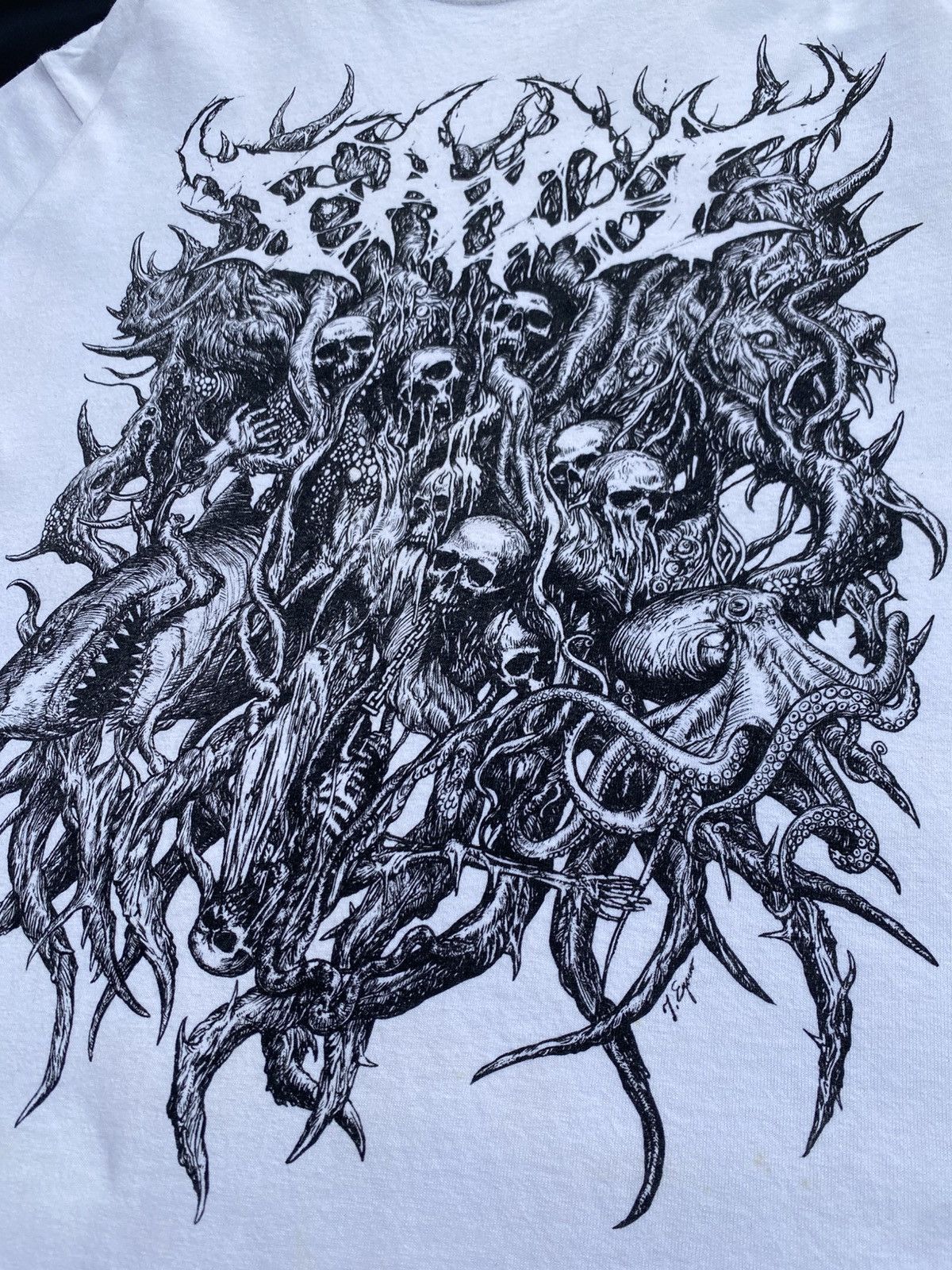 Vintage Rare Skulls Artistic Illustration Hell Life Devils Tshirt Size US L / EU 52-54 / 3 - 10 Thumbnail