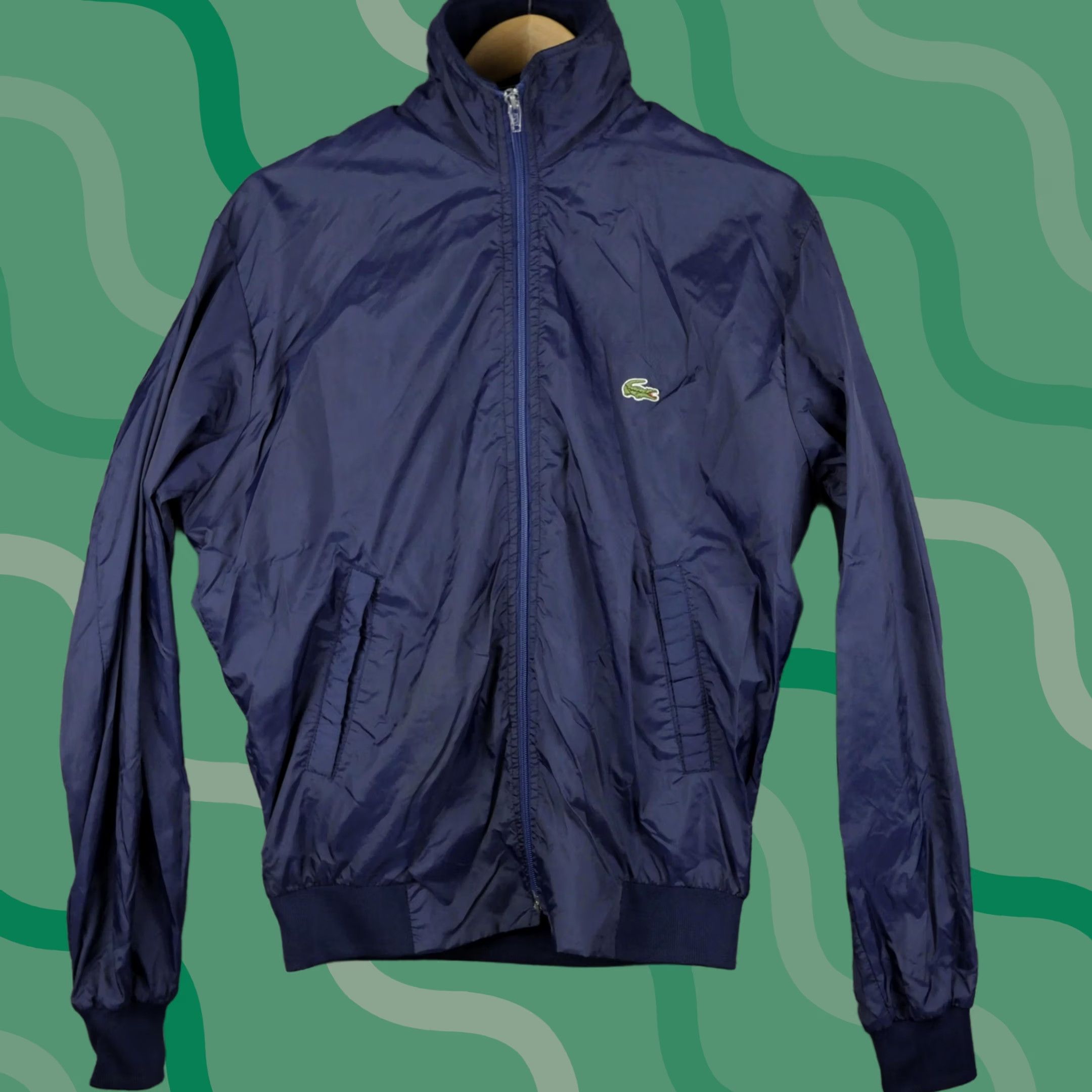 Izod VINTAGE IZOD LACOSTE JACKET Mens M Blue Windbreaker Zip 90s Size US M / EU 48-50 / 2 - 1 Thumbnail